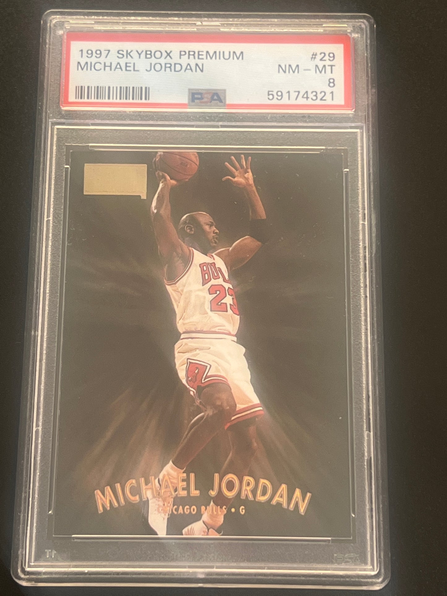 1997 Skybox Premium MICHAEL JORDAN - PSA 8