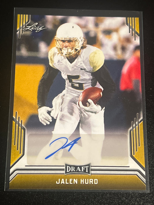 2019 Leaf JALEN HURD - RC - Auto - #BA-JH3 - Gold