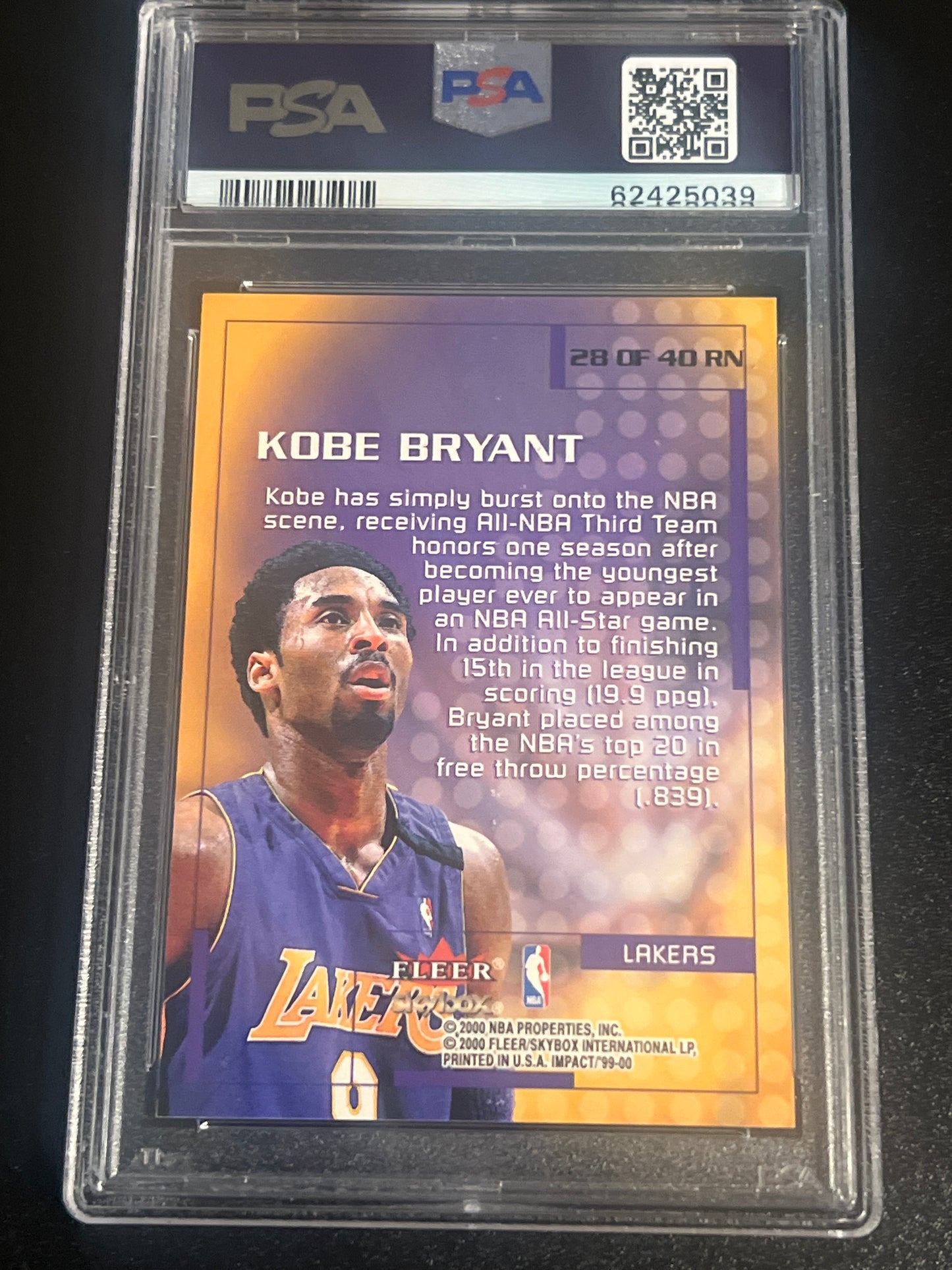 1999 Skybox KOBE BRYANT - PSA 9