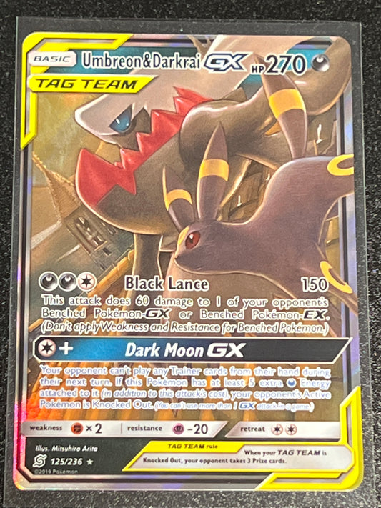 Pokemon EMBREON & DARKRAI GX - Holo - #125