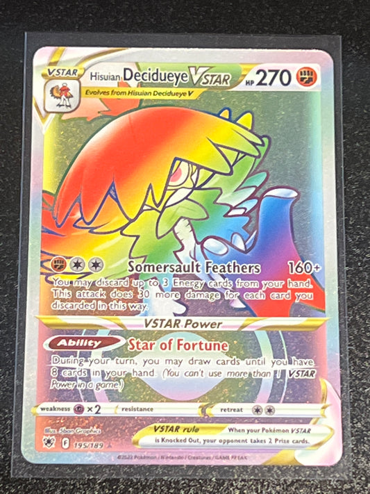 2022 Pokemon Hisuian Decidueye Vstar  - Secret Rare - #195