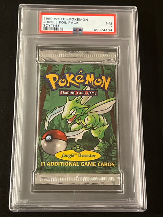 1999 WOTC - POKEMON JUNGLE FOIL PACK - Scyther  - PSA 7