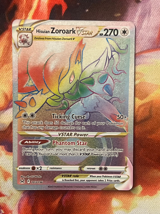 2022 Pokemon Hisuian Zoroark Vstar - Rainbow Rare - #203