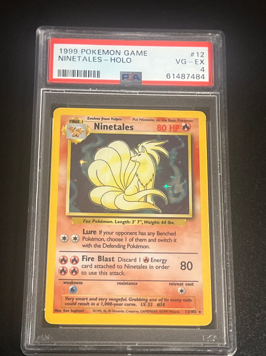 1999 Pokemon Game NINETALES - Holo - PSA 4