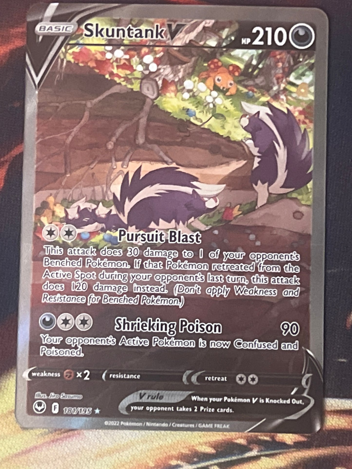 2022 Pokemon Skuntank V - Ultra Rare - Holo #181