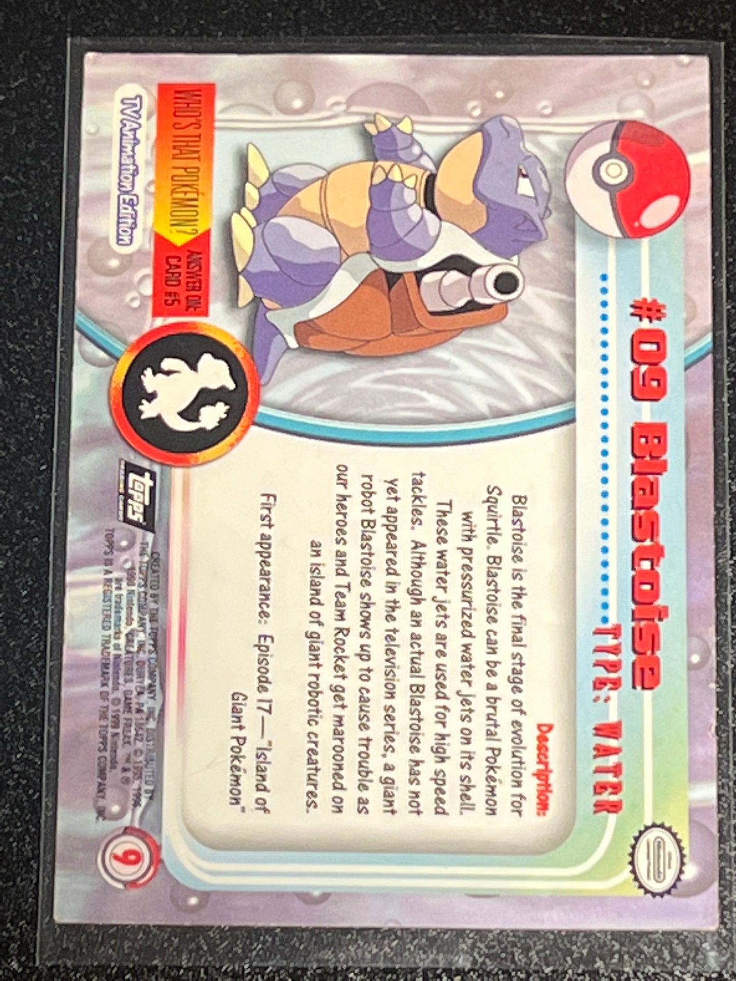 1998 Topps Pokemon Blastoise #9