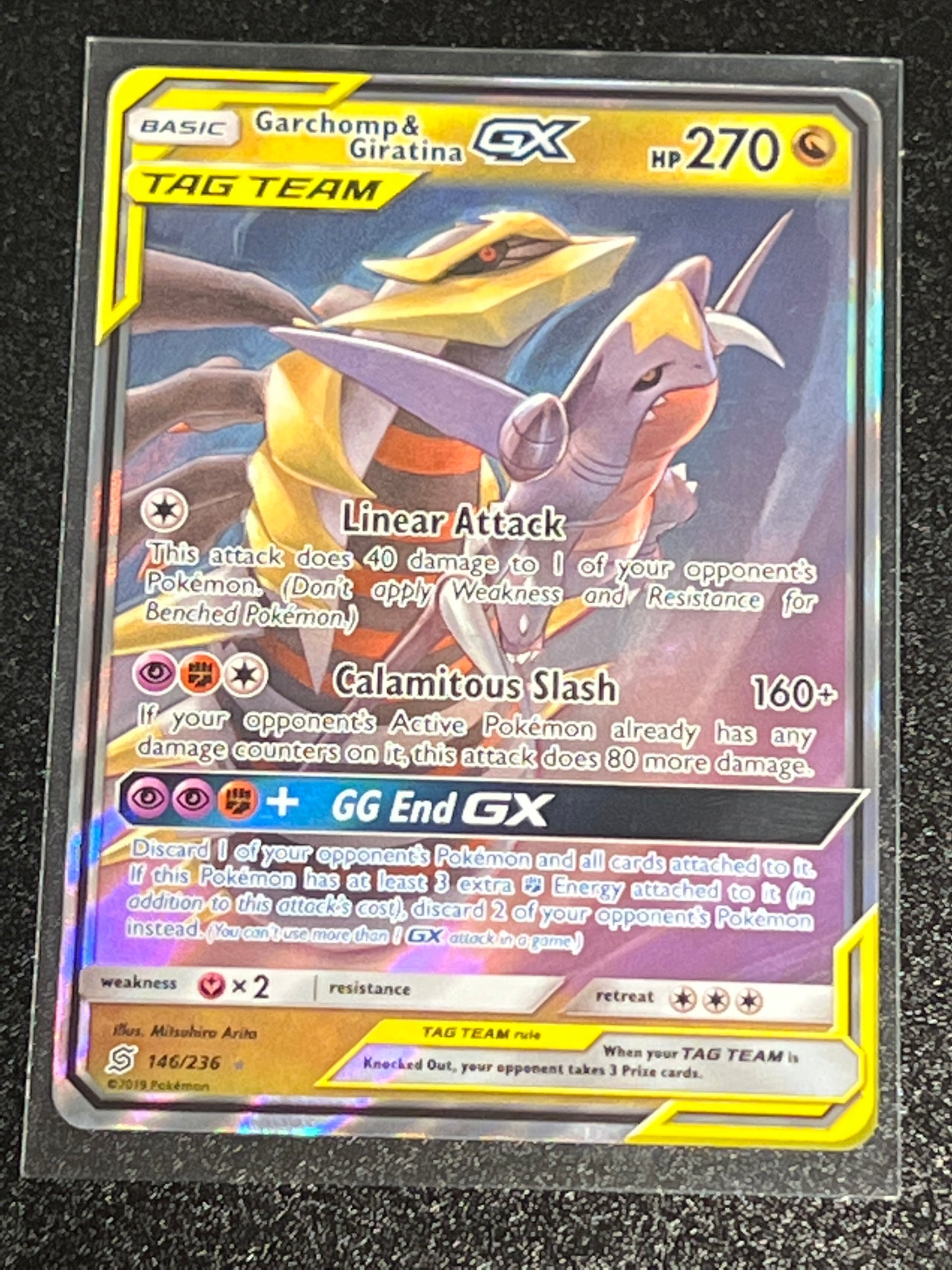 2019 Pokemon GARCHOMP & GIRATINA GX - Holo - #146