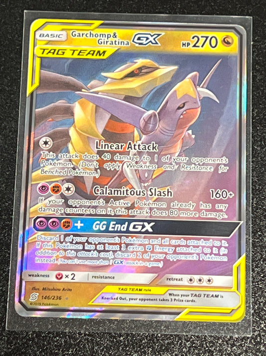 2019 Pokemon GARCHOMP & GIRATINA GX - Holo - #146