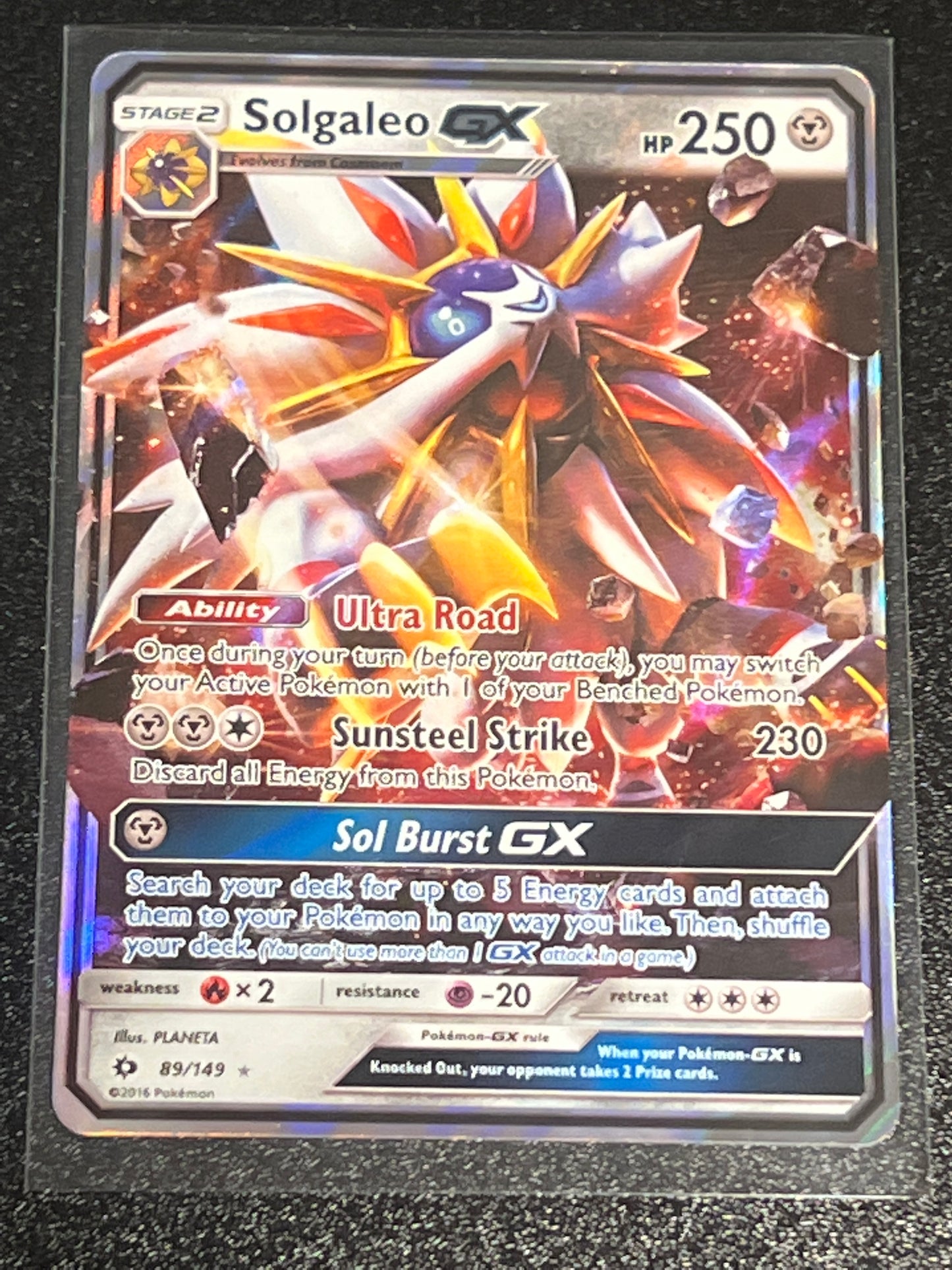 2016 Pokemon SOLGALEO GX - Holo - #89