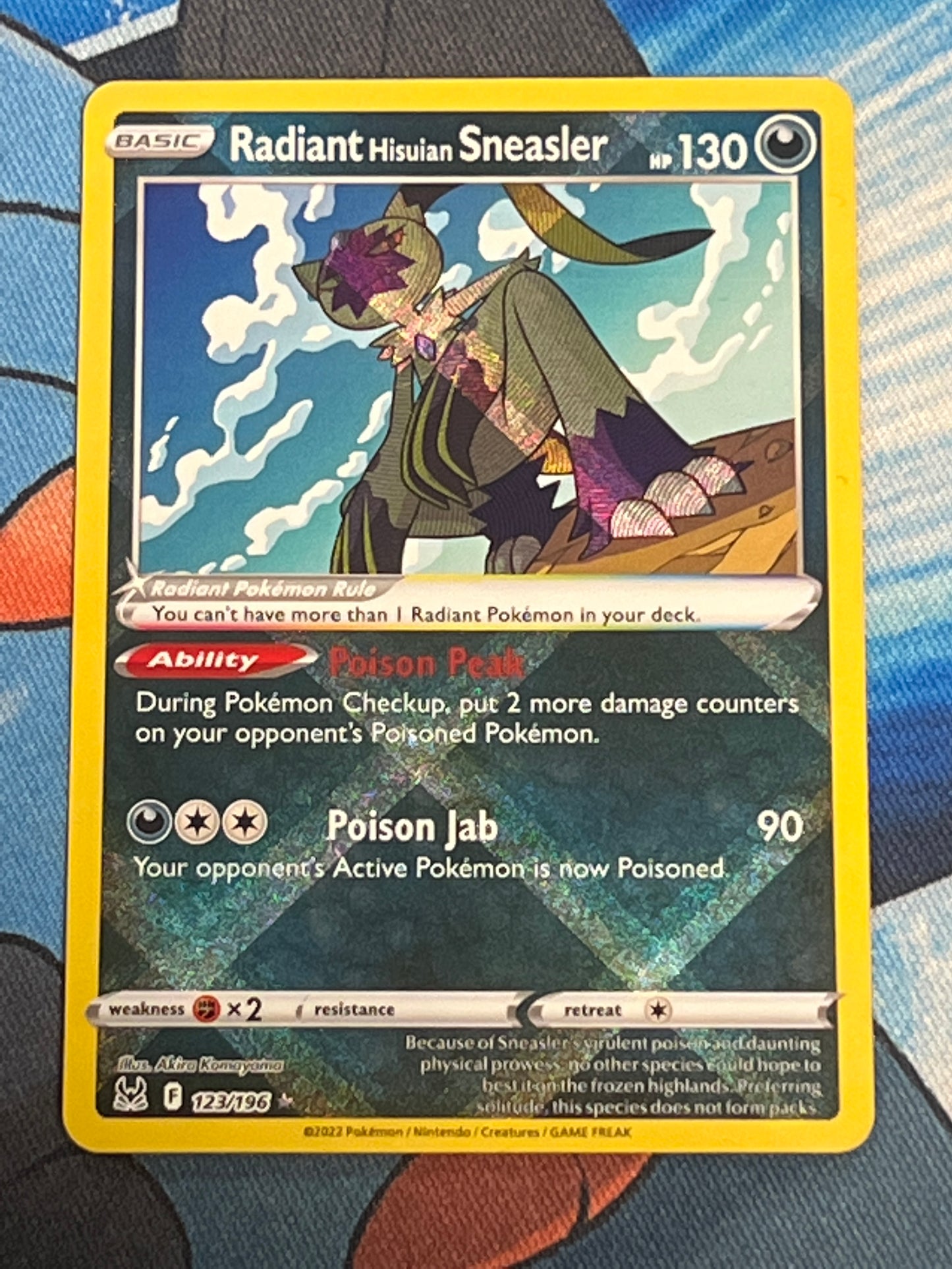 2022 Pokemon Radiant Hisuian Sneasler - Radiant Rare - #123