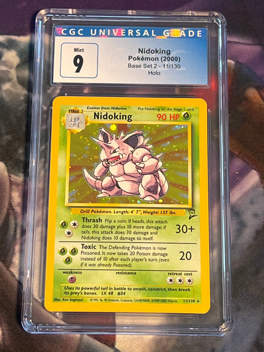 2000 Pokemon Nidoking - Rare Holo - Graded CGC 9 #11