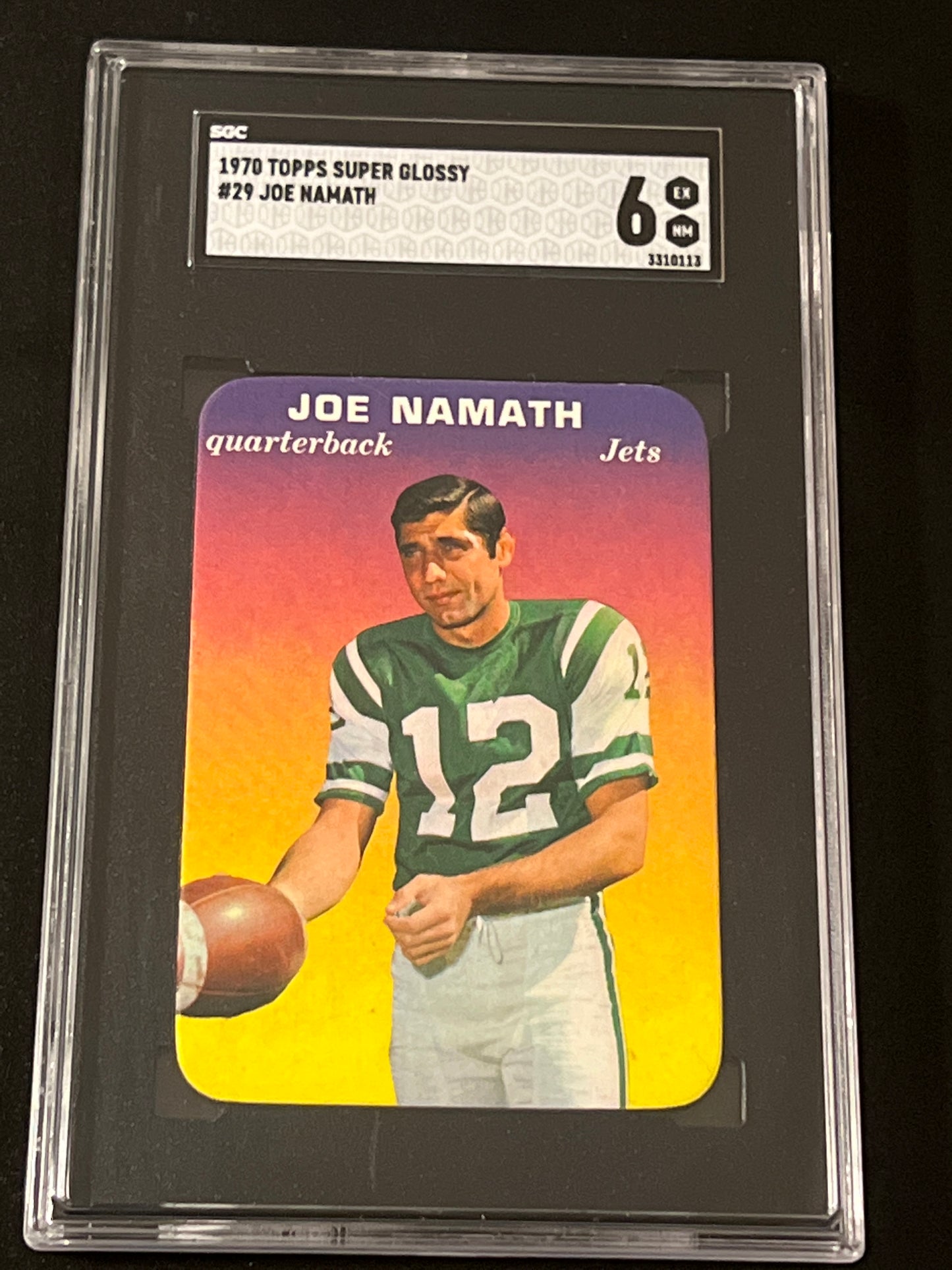 1970 Topps JOE NAMATH  - #29 - SGC 6