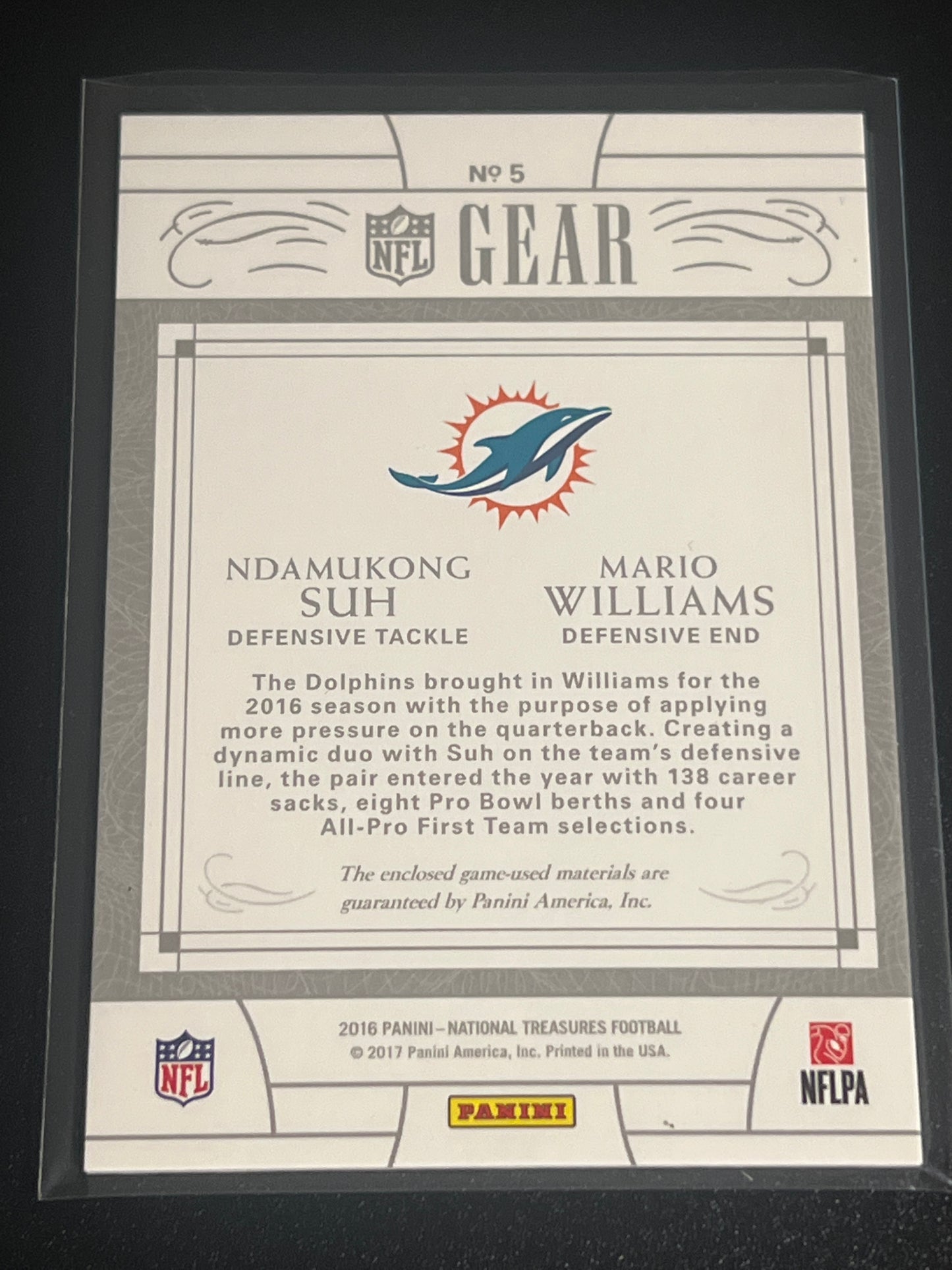 2016 Panini Nat. Treas. SUH / WILLIAMS - Double Patch Card - 95/99 - #5