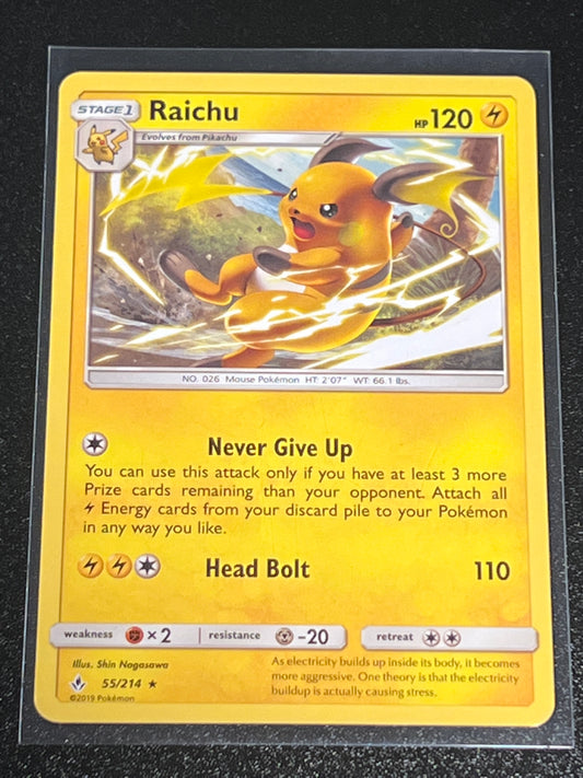 2019 Pokemon RAICHU - Non-Holo - #55