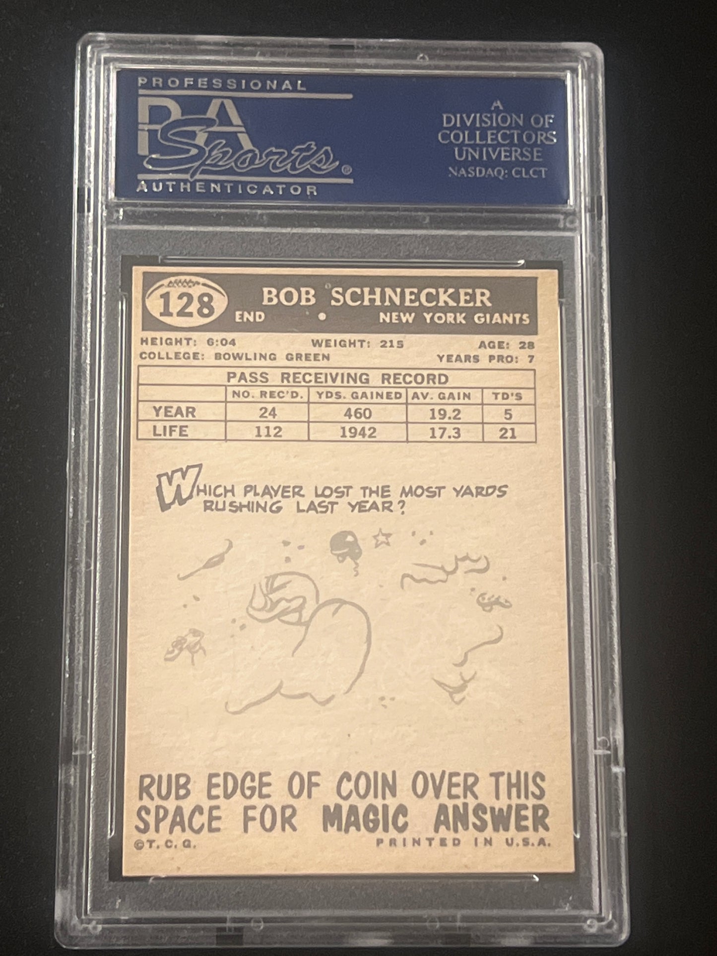 1959 Topps BOB SCHNELKER - PSA 7