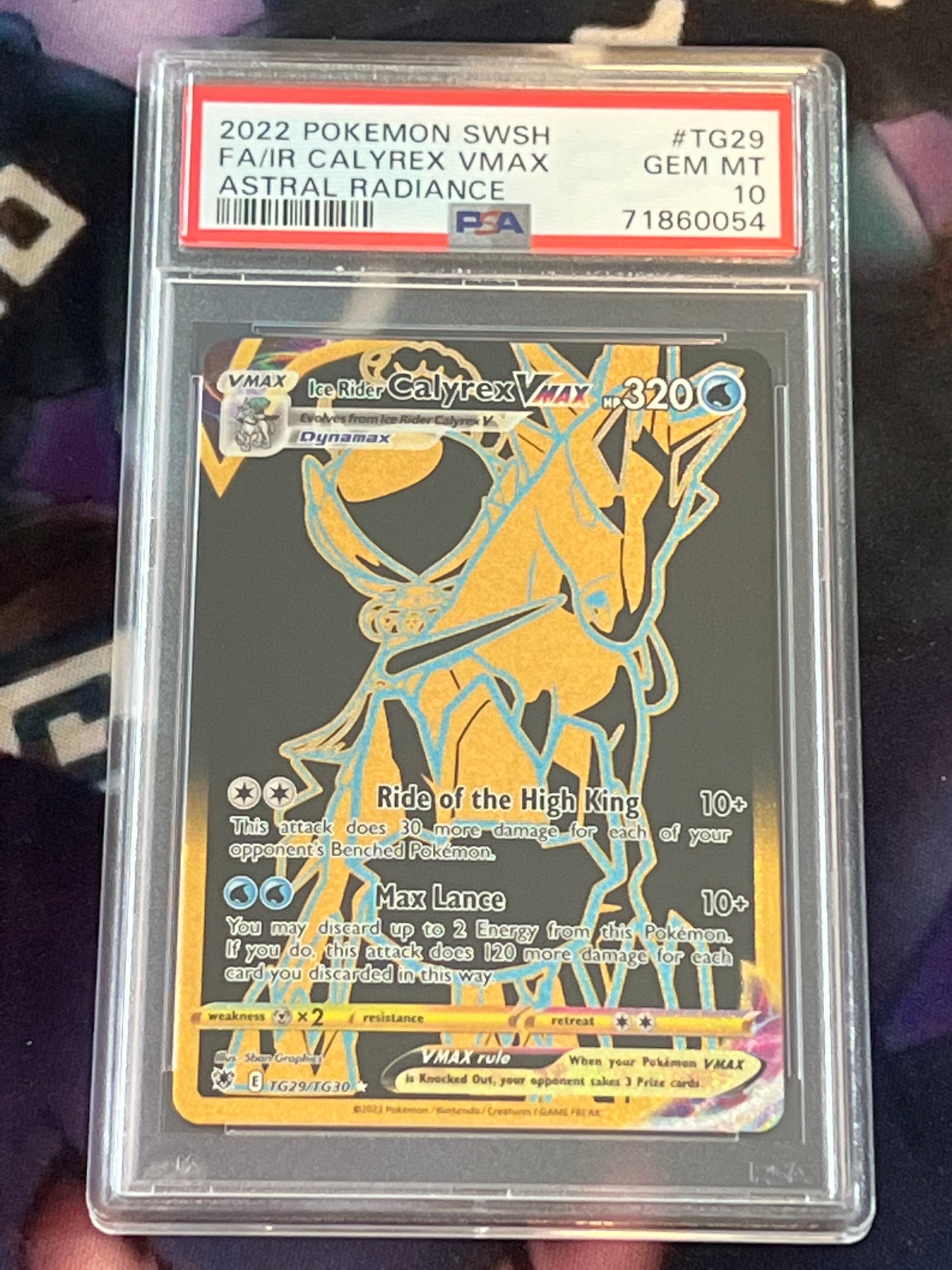 2022 Pokemon Calyrex Vmax - Secret Rare - Graded PSA 10 - #TG29