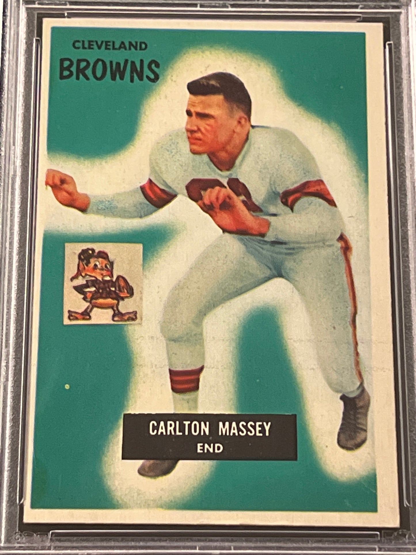 1955 Bowman CARLTON MASSEY - PSA 6