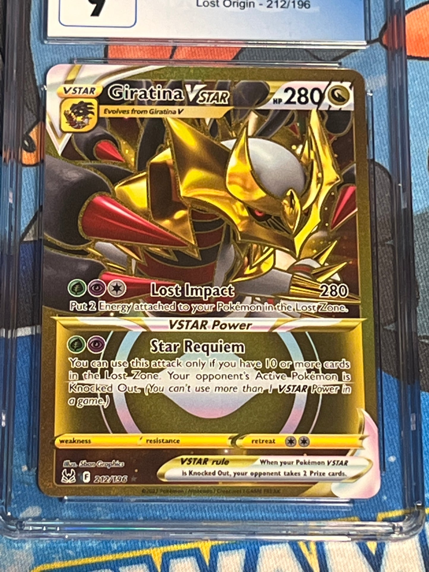 2022 Pokemon Giratina Vstar - Secret Rare - Graded CGC 9 - #212