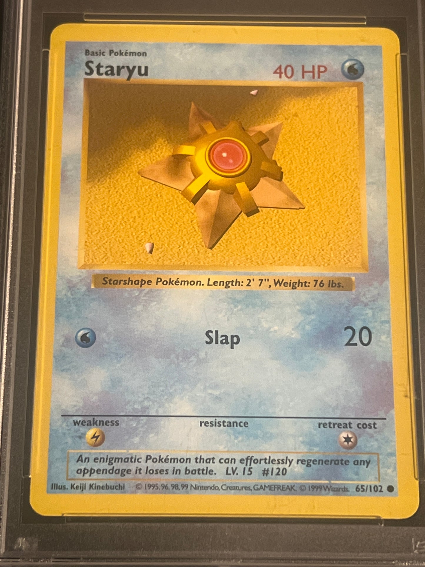 1999 Pokemon Game STARYU - Shadowless - PSA 10