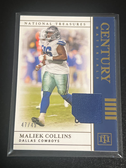 2019 Nat. Treas. MALIEK COLLINS 47/49 - Patch Card #CM-34