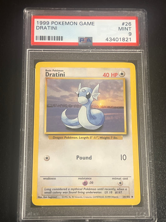 1999 Pokemon Game DRATINI - PSA 9