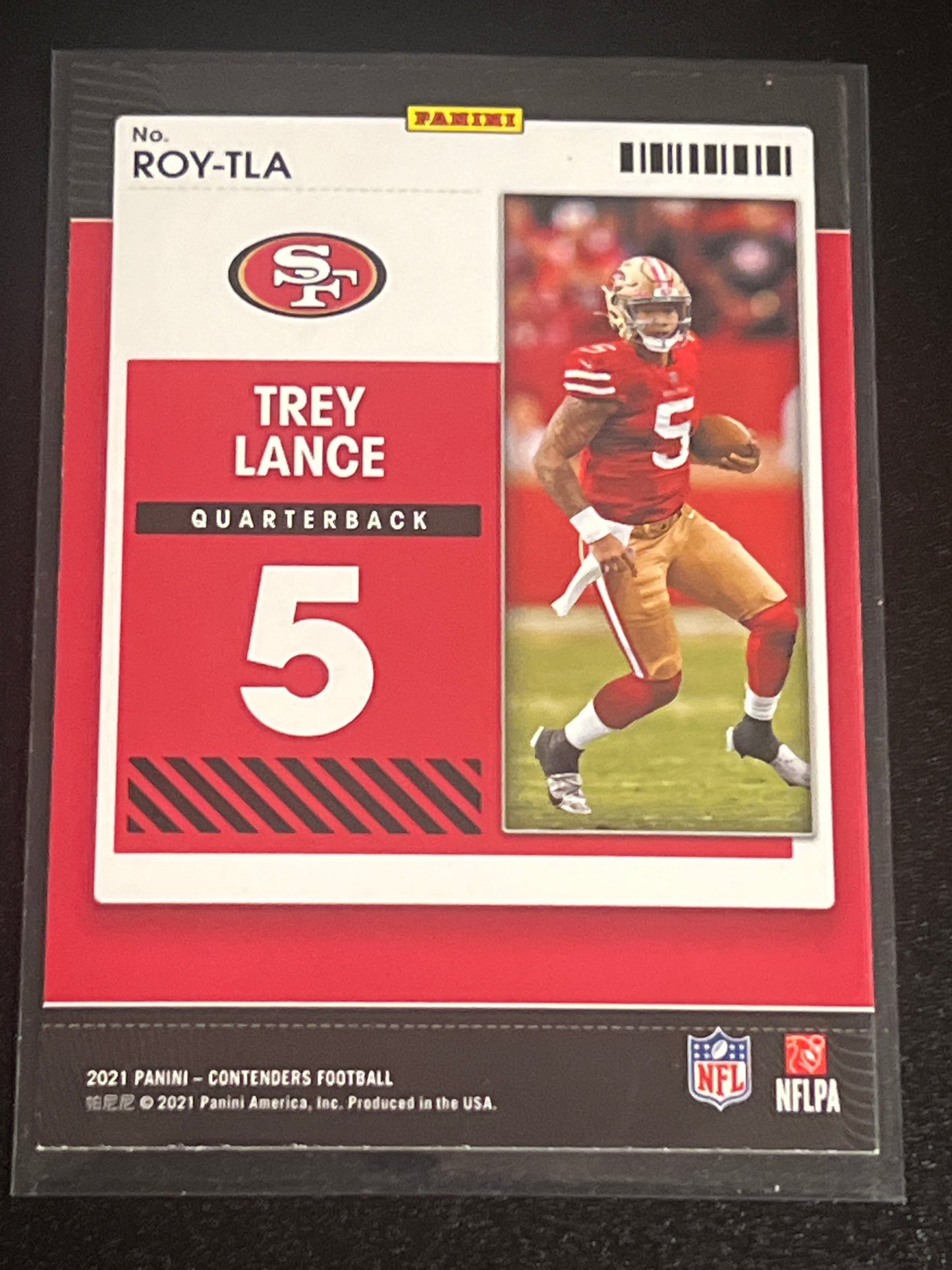 2021 Panini Contenders TREY LANCE - Rookie Of The Year - #ROY-TLA