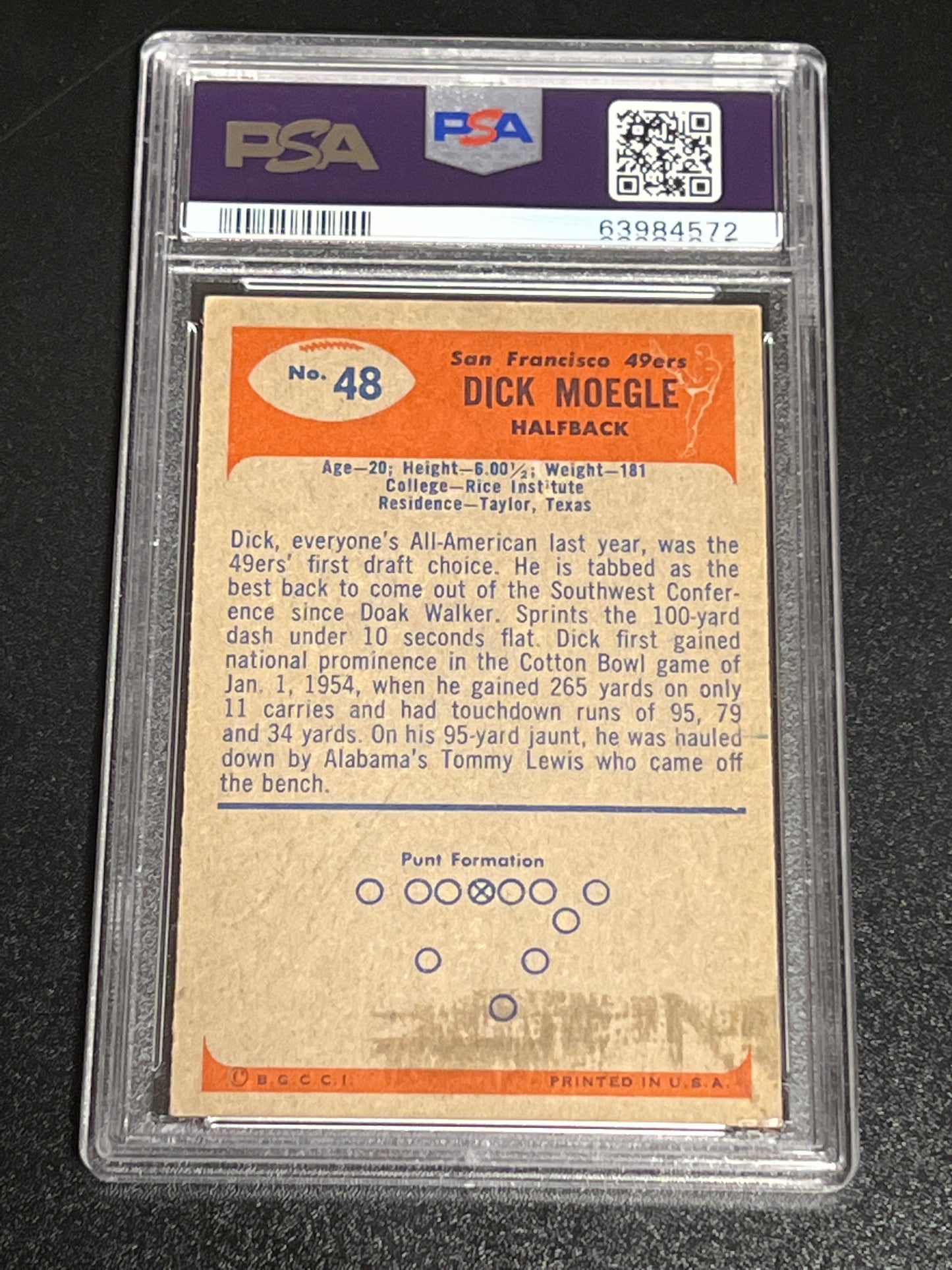 1955 Bowman DICK MOEGLE - RC - #48 - PSA 5.5