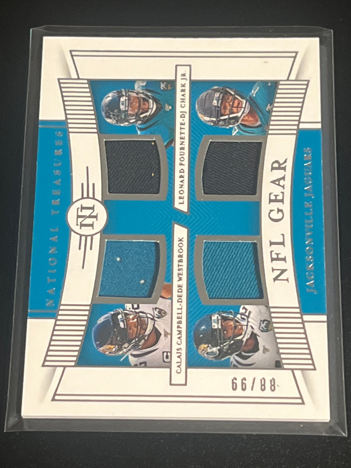 2019 Panini Nat. Treas. CAMBELL/FOURNETTE/WESTBROOK/CHARK JR - Patch Card 88/99 #GQM-18