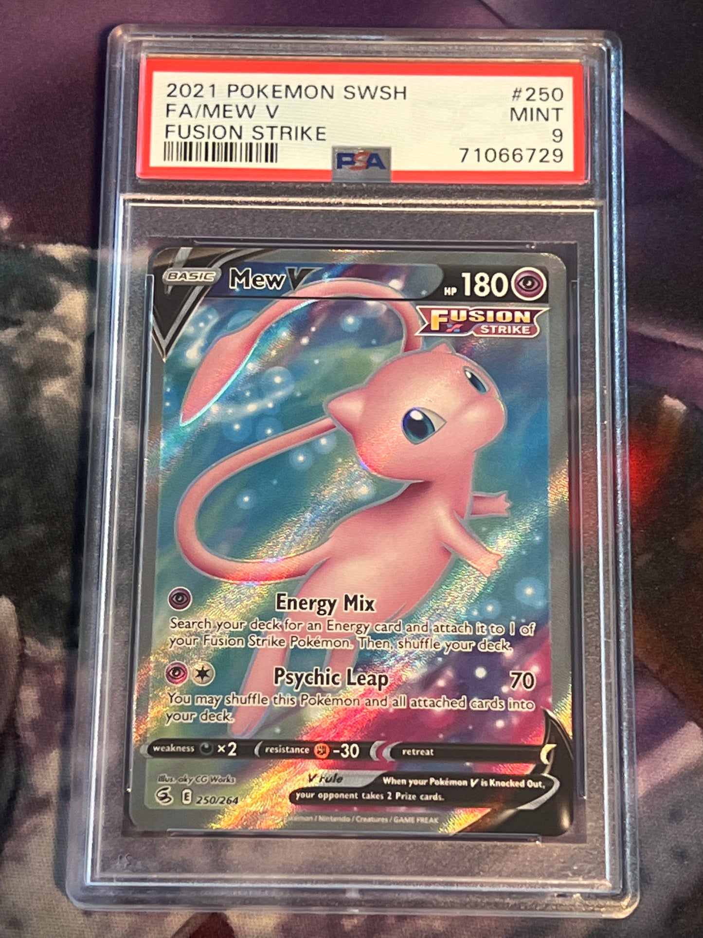 2021 Pokemon Mew V - Ultra Rare - Full Art - Graded PSA 9  - #250