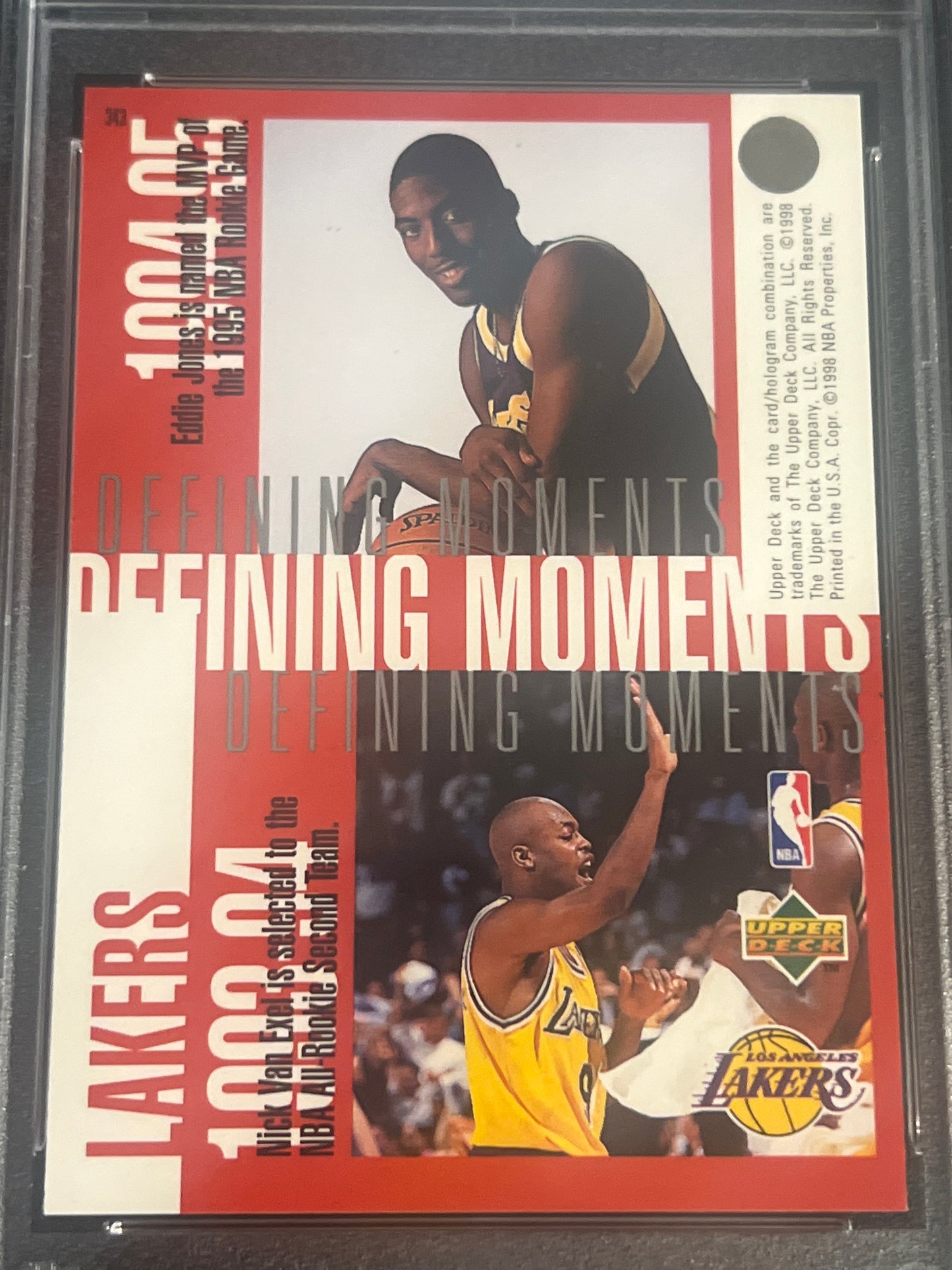 1997 Upper Deck L.A. LAKERS O'NEAL/BRYANT/JONE/EXEL - PSA 9