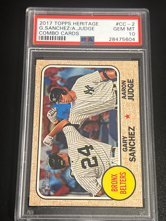 2017 Topps Heritage G. SANCHEZ/A. JUDGE - PSA 10 #CC-2