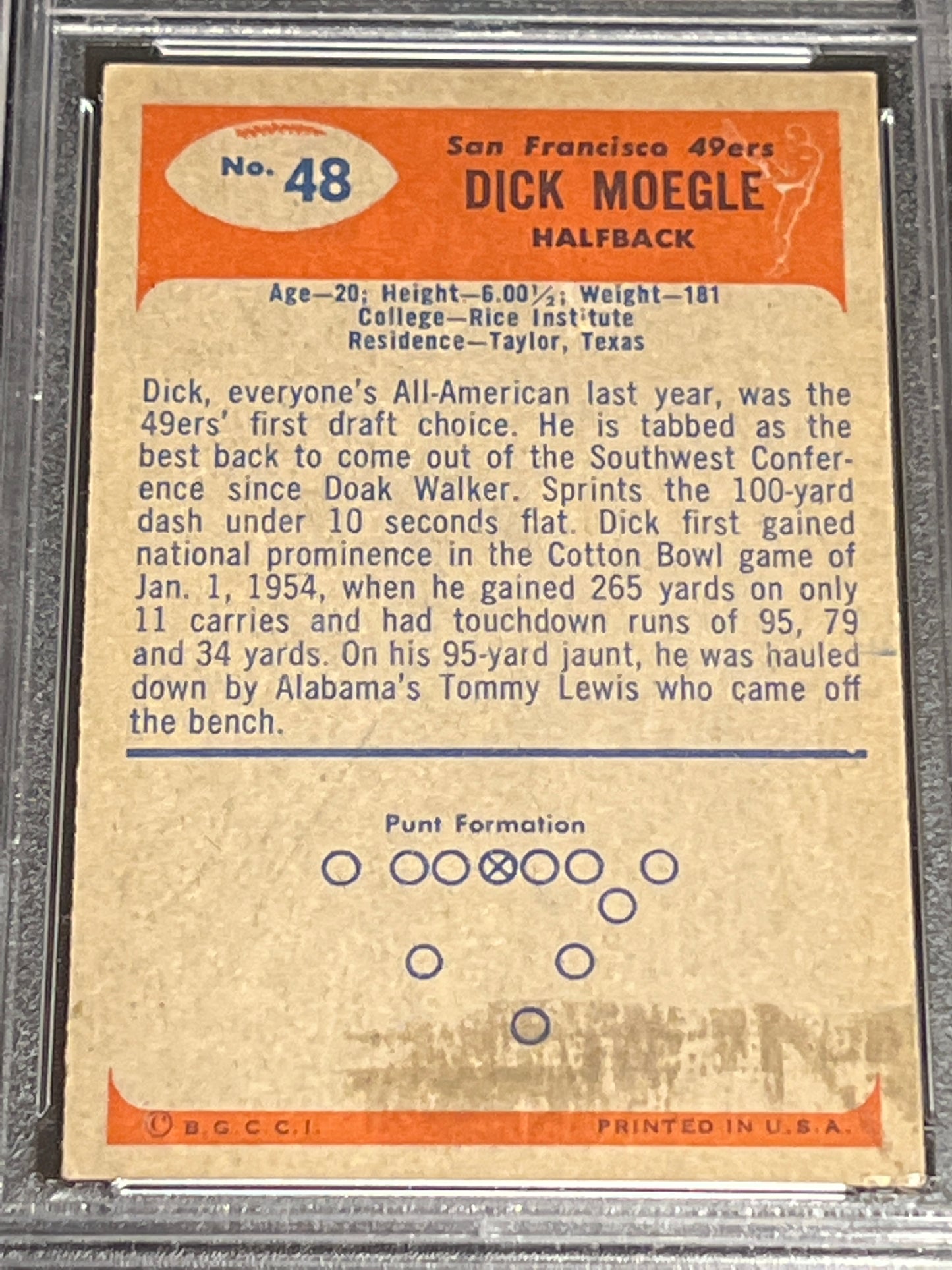 1955 Bowman DICK MOEGLE - RC - #48 - PSA 5.5