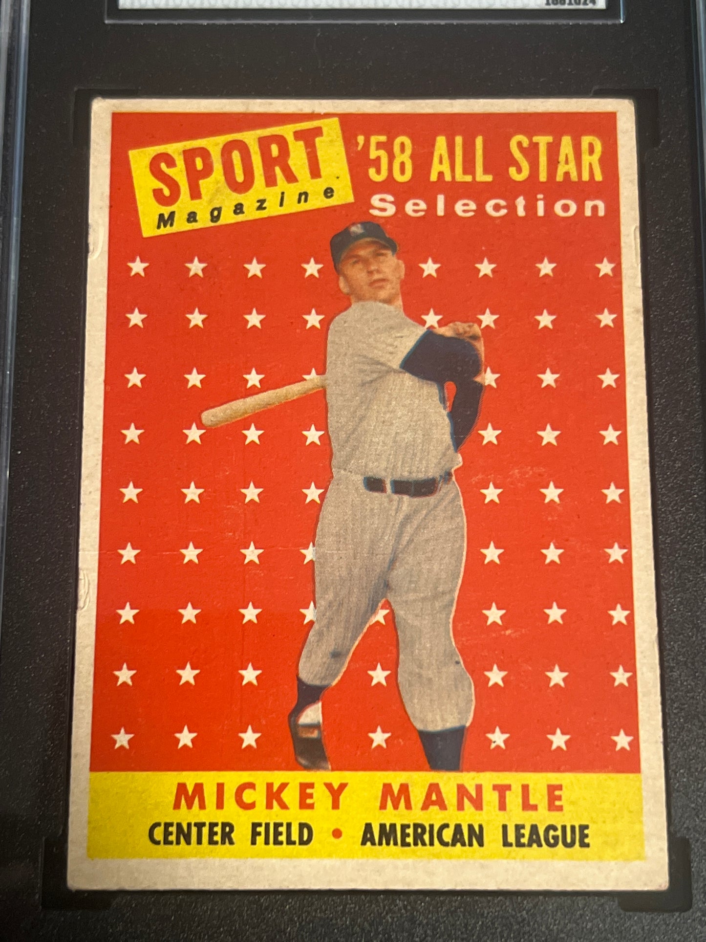 1958 Topps MICKEY MANTLE - SGC 3 #488