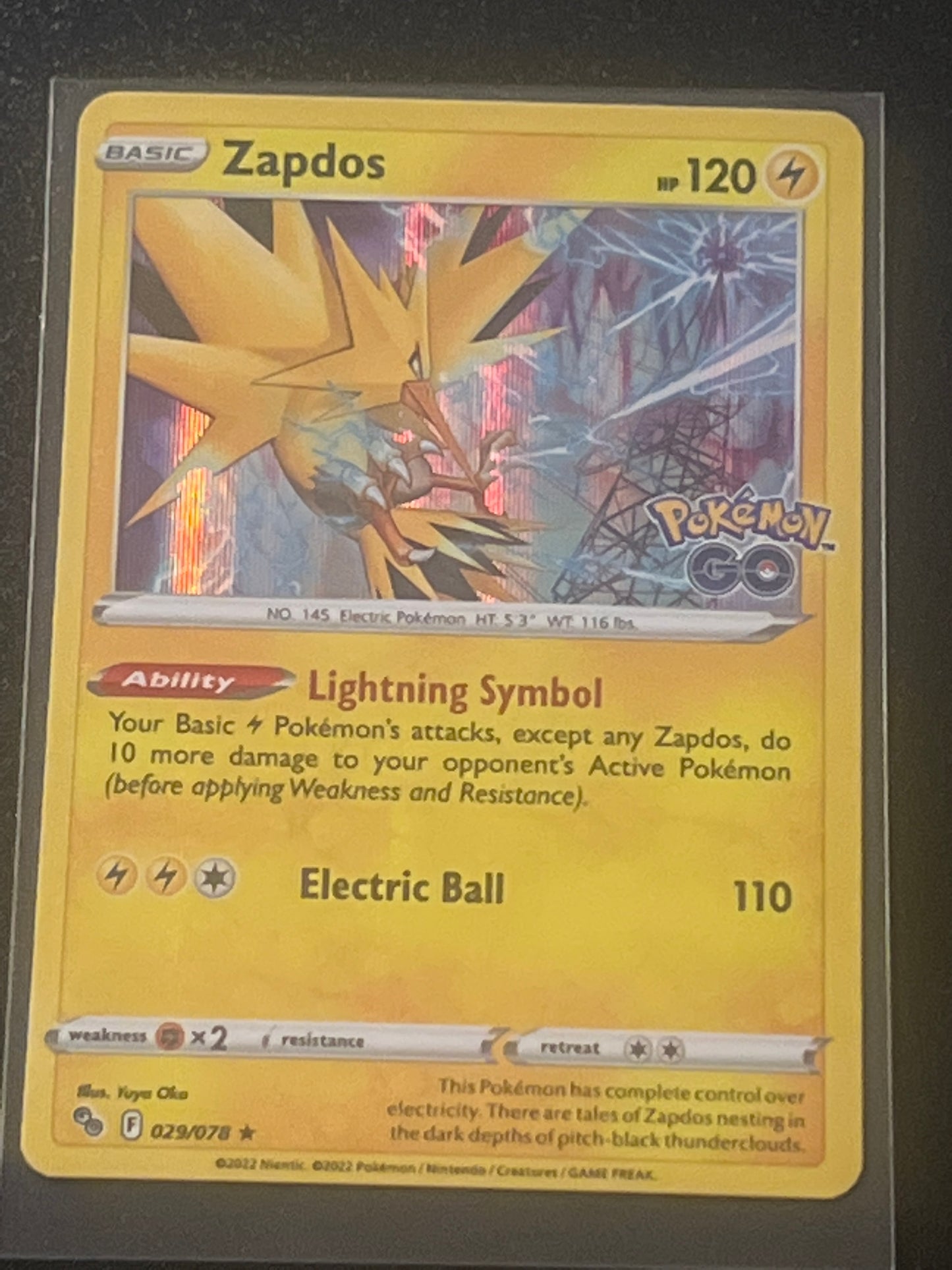 2022 Pokemon ZAPDOS -  Holo - #29