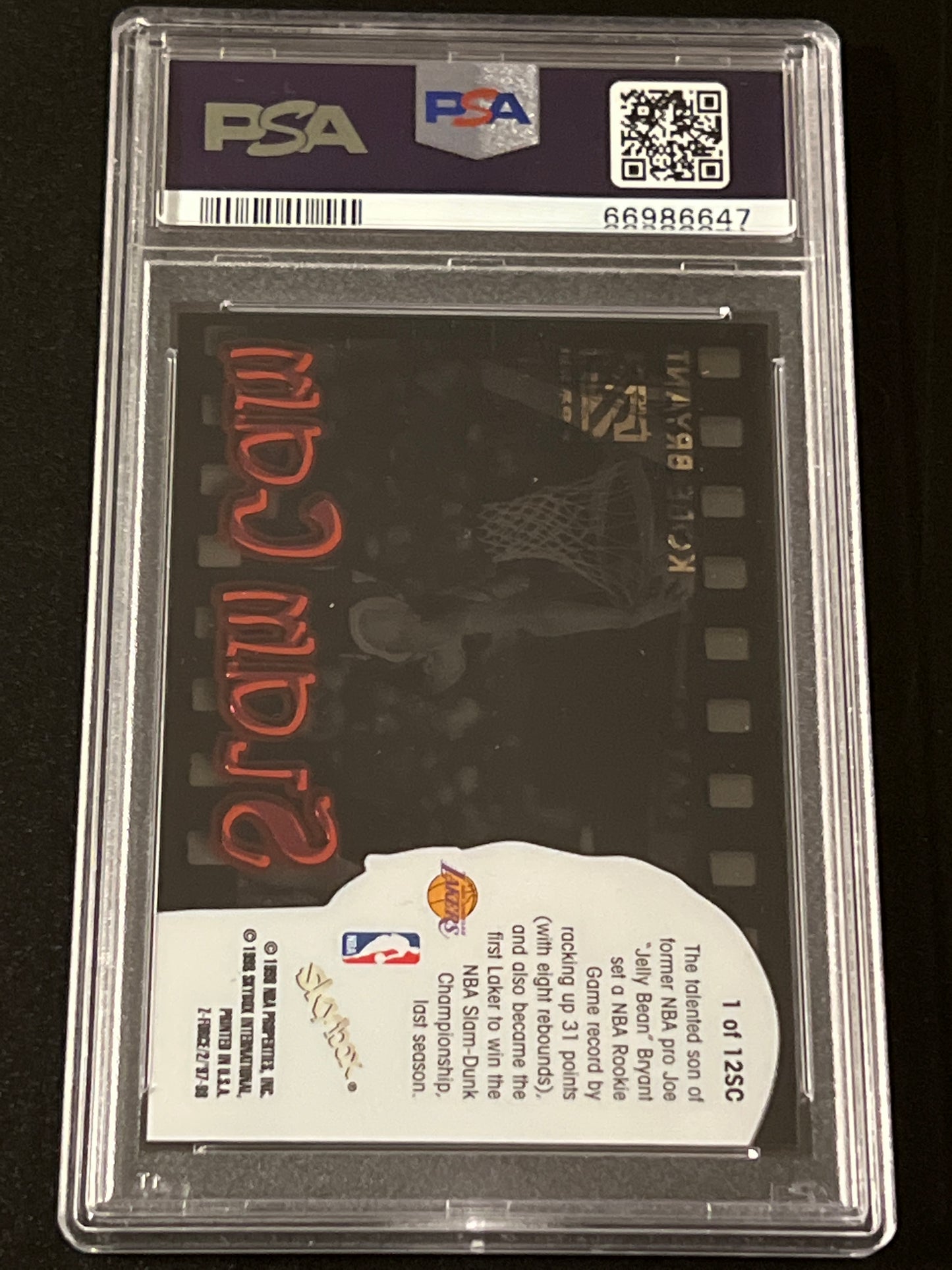 1997 Skybox Z-Force - KOBE BRYANT - #1 - PSA 8