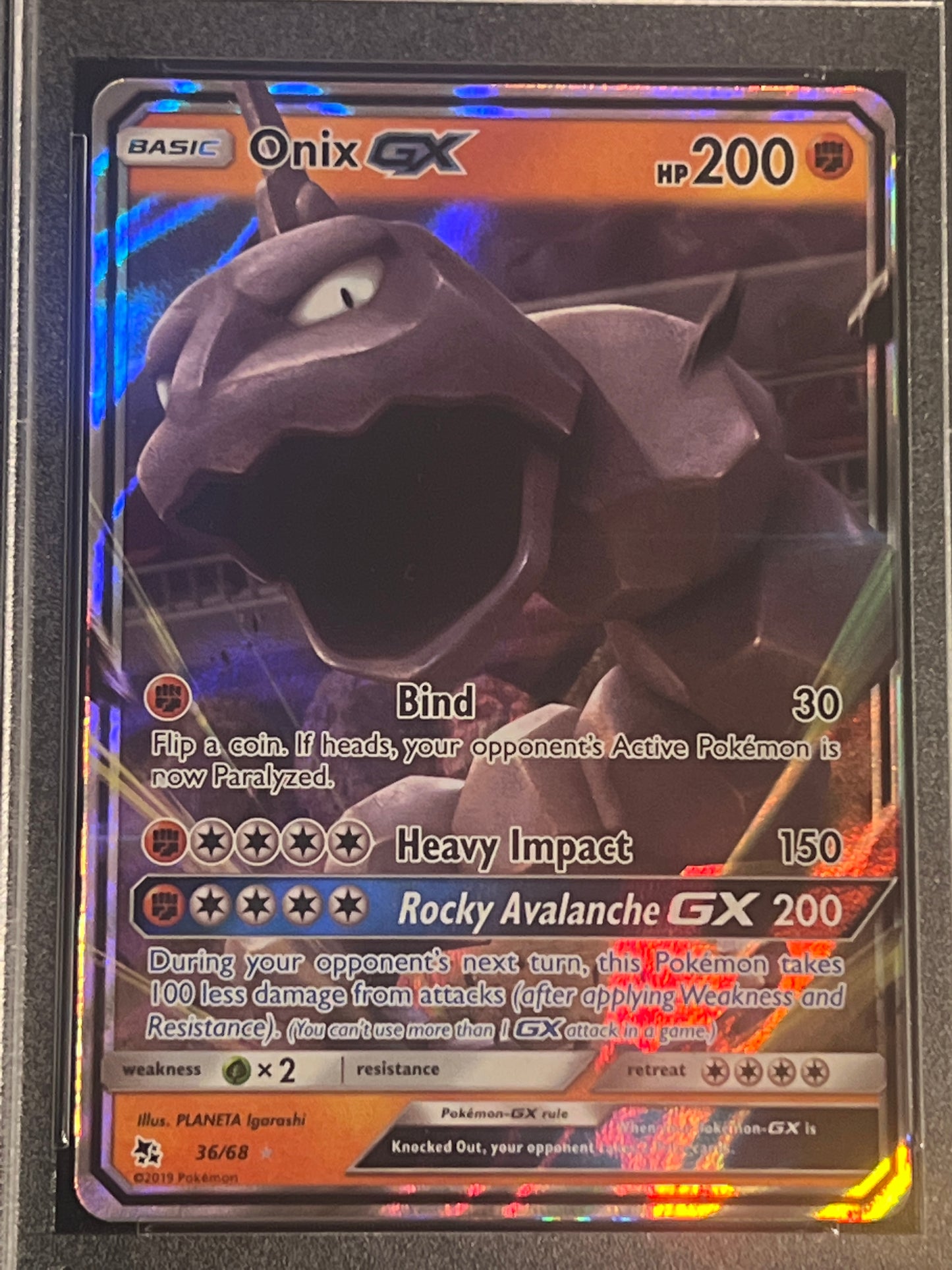 2019 Pokemon Sun & Moon ONIX GX - PSA 10