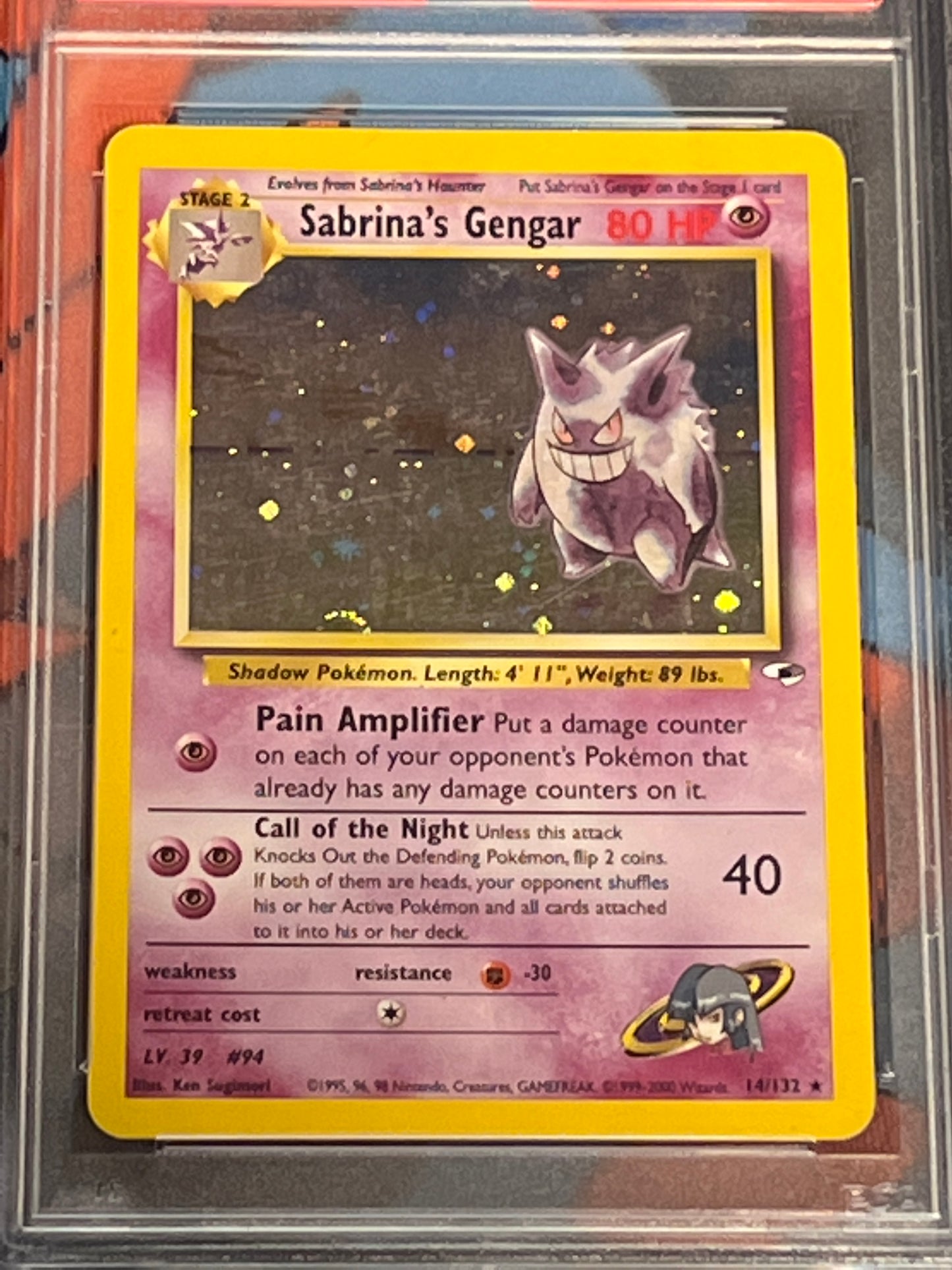 2000 Pokemon Sabrina's Gengar - Holo - Graded PSA 4 - #14