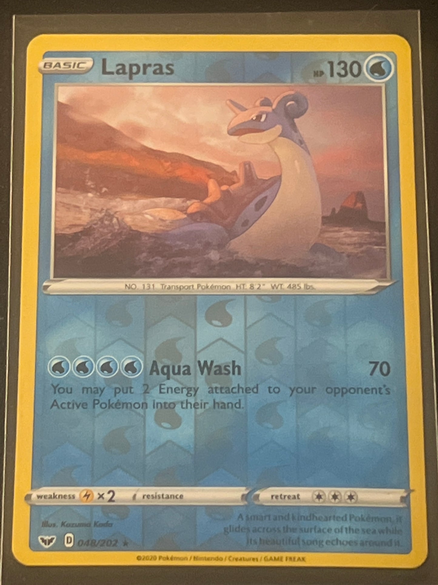 2020 Pokemon LAPRAS - Reverse Holo - #48