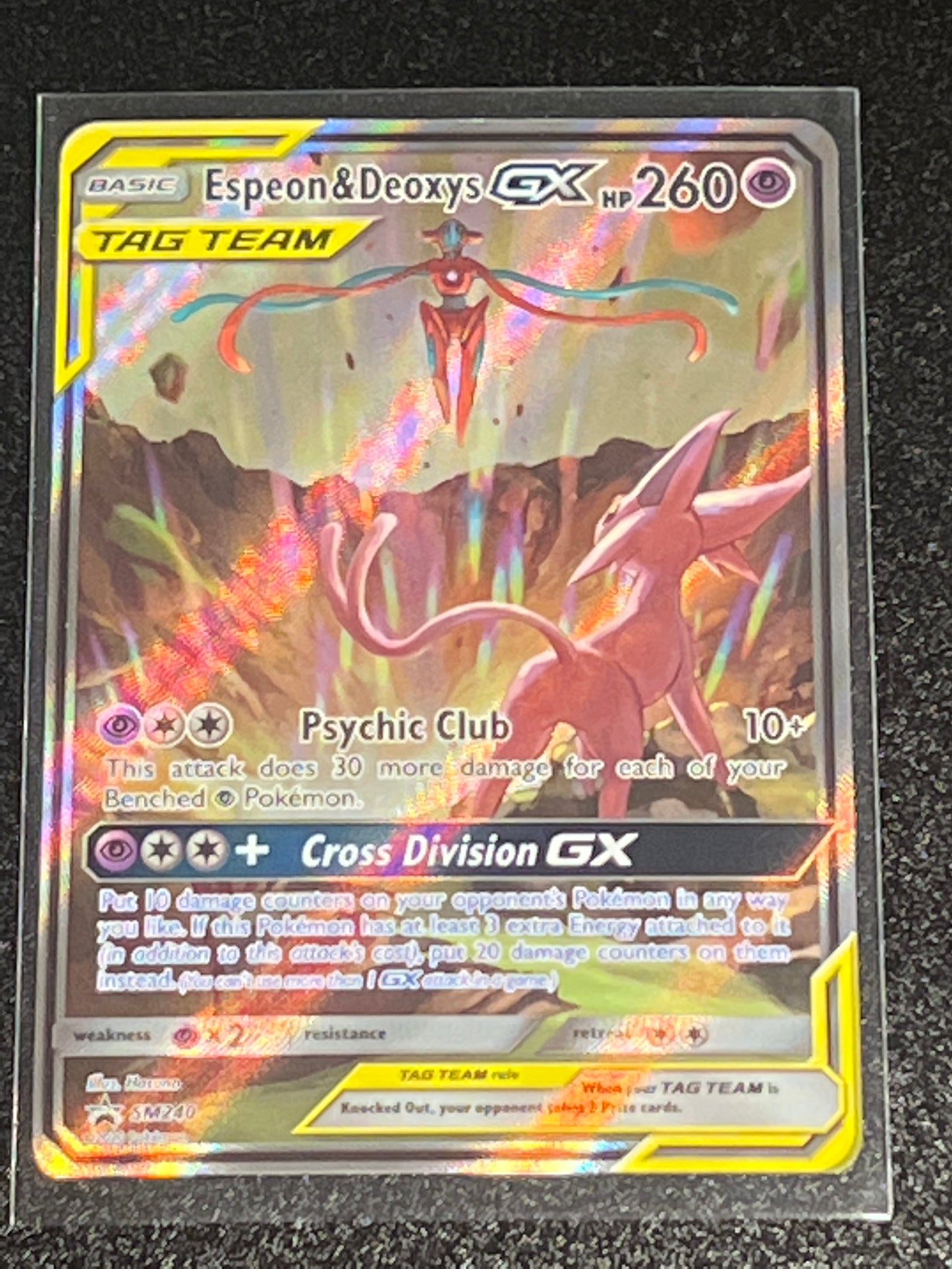 2020 Pokemon ESPEON & DEOXYS GX - Holo - #SM241