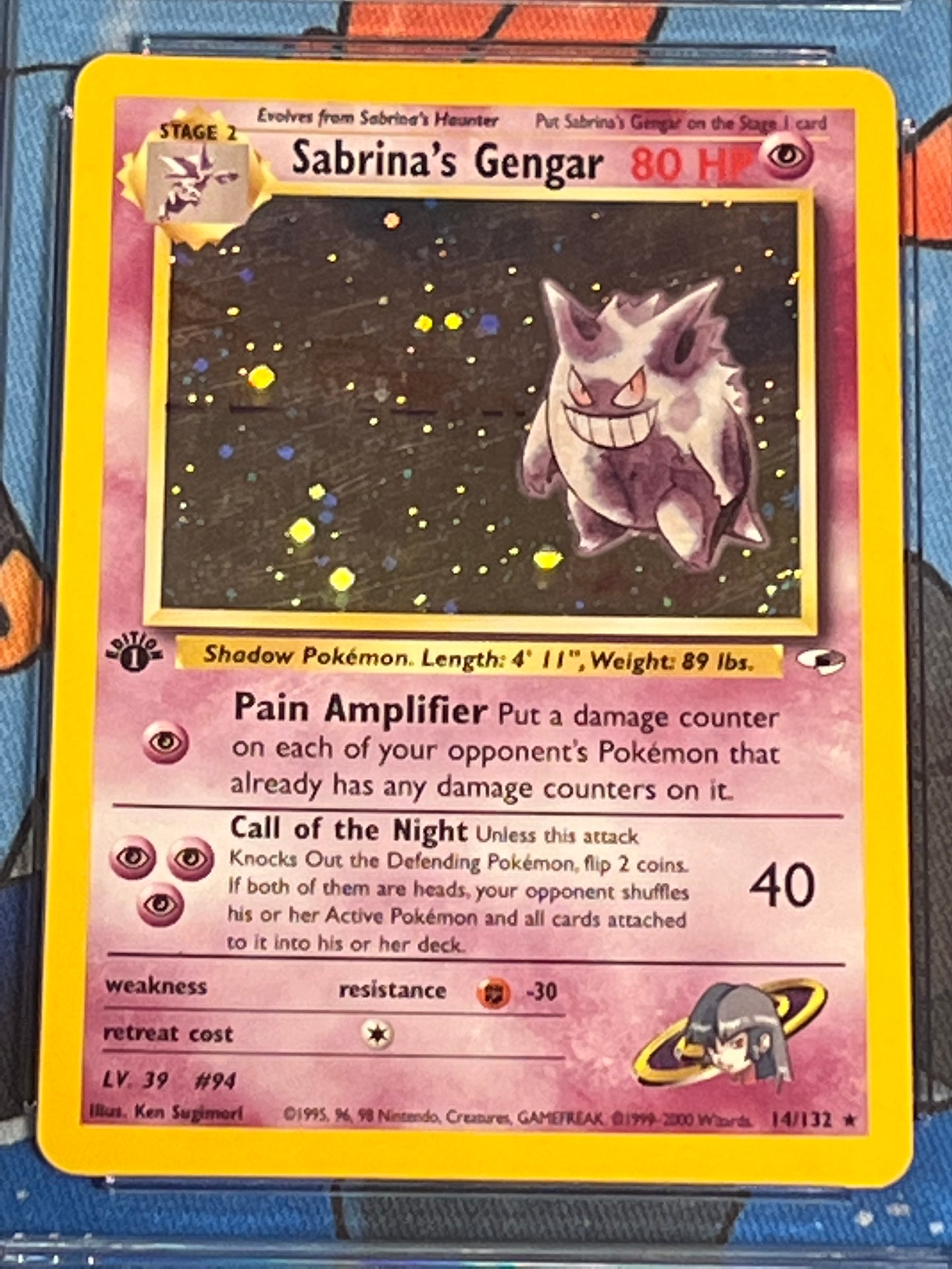 2000 Pokemon Sabrina's Gengar - 1st Edition Holo - Graded CGC 7.5 - #14