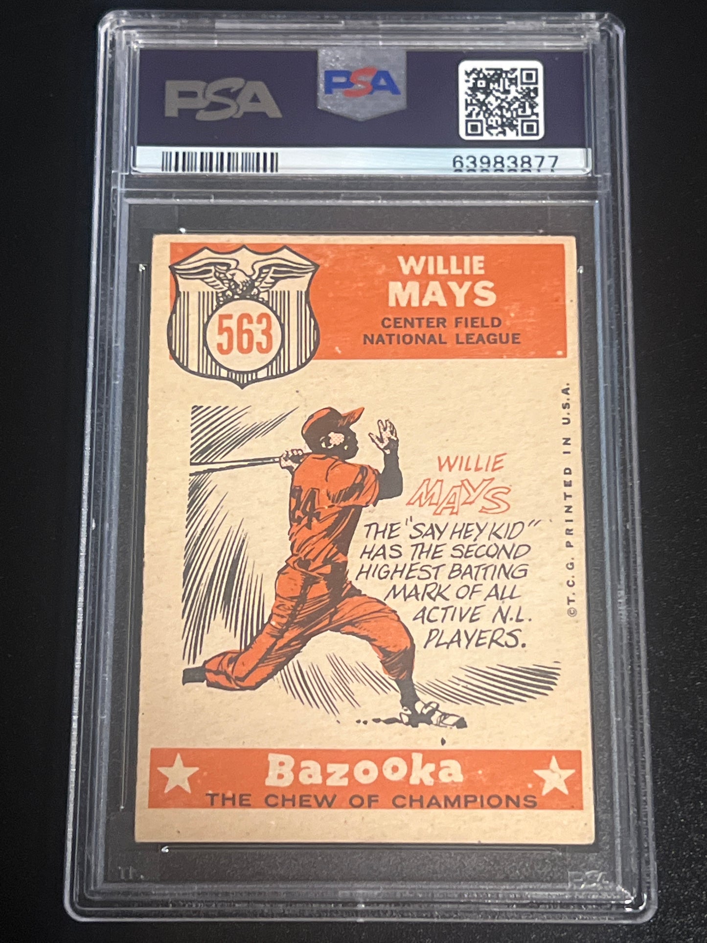 1959 Topps WILLY MAYS - PSA 4 #563