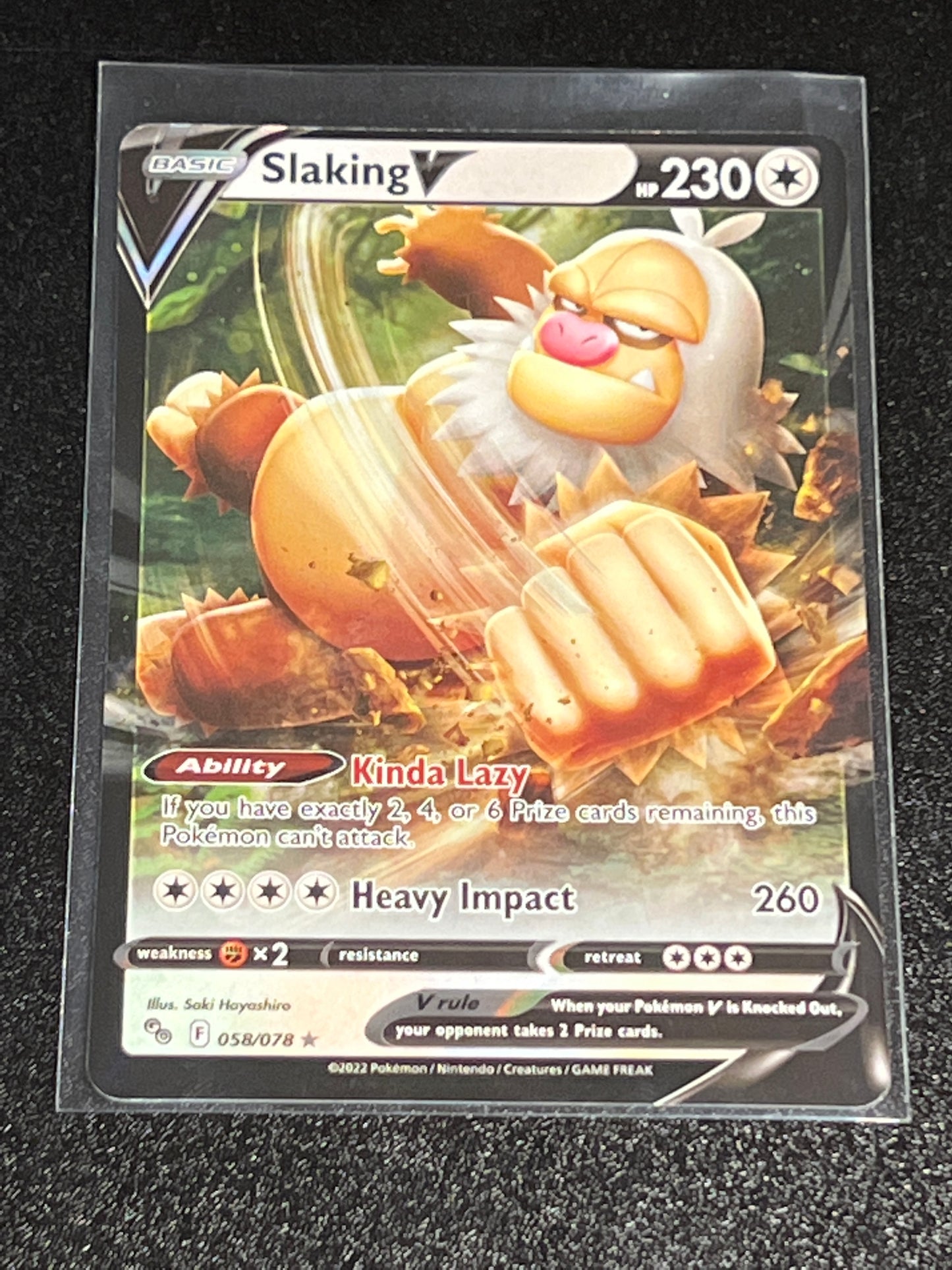 2022 Pokemon SLAKING V - Holo - #58