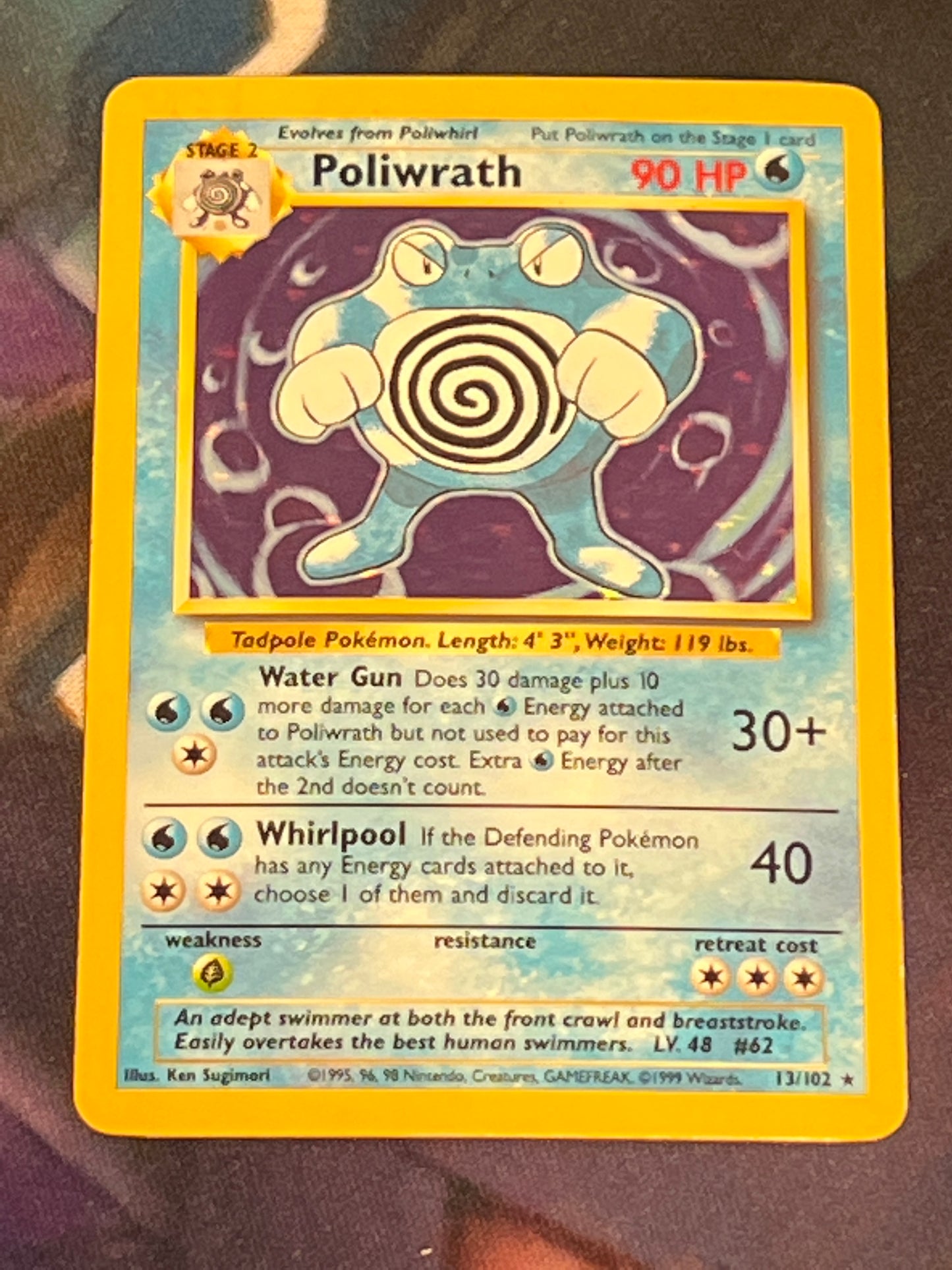 1999 Pokemon POLIWRATH - Holo - #13