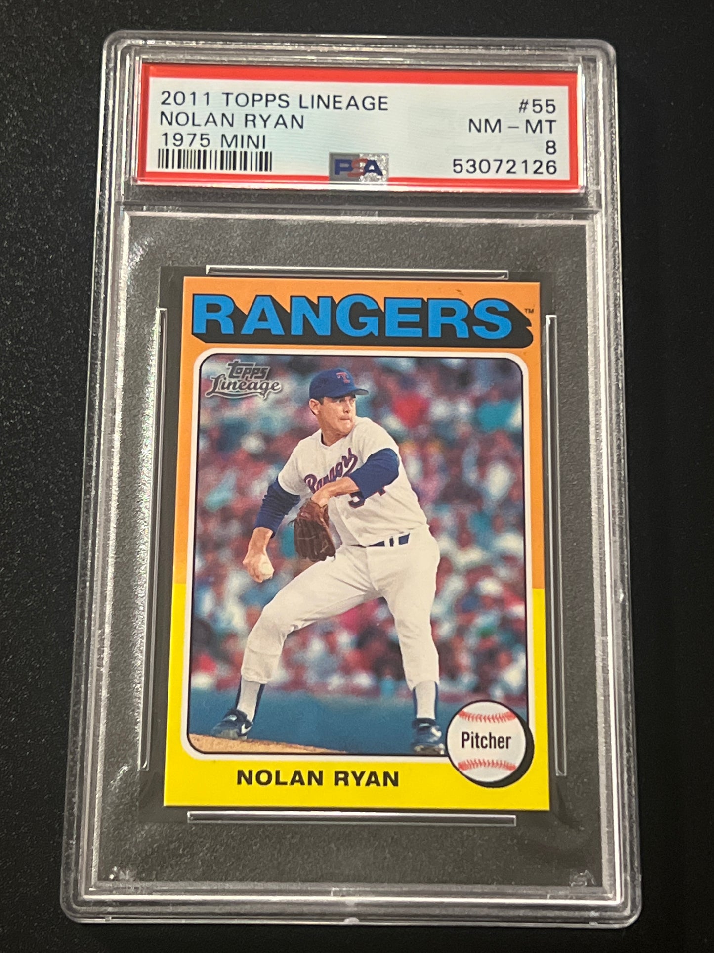 2011 Topps Lineage NOLAN RYAN - #55  - PSA 8 - 1975 Mini