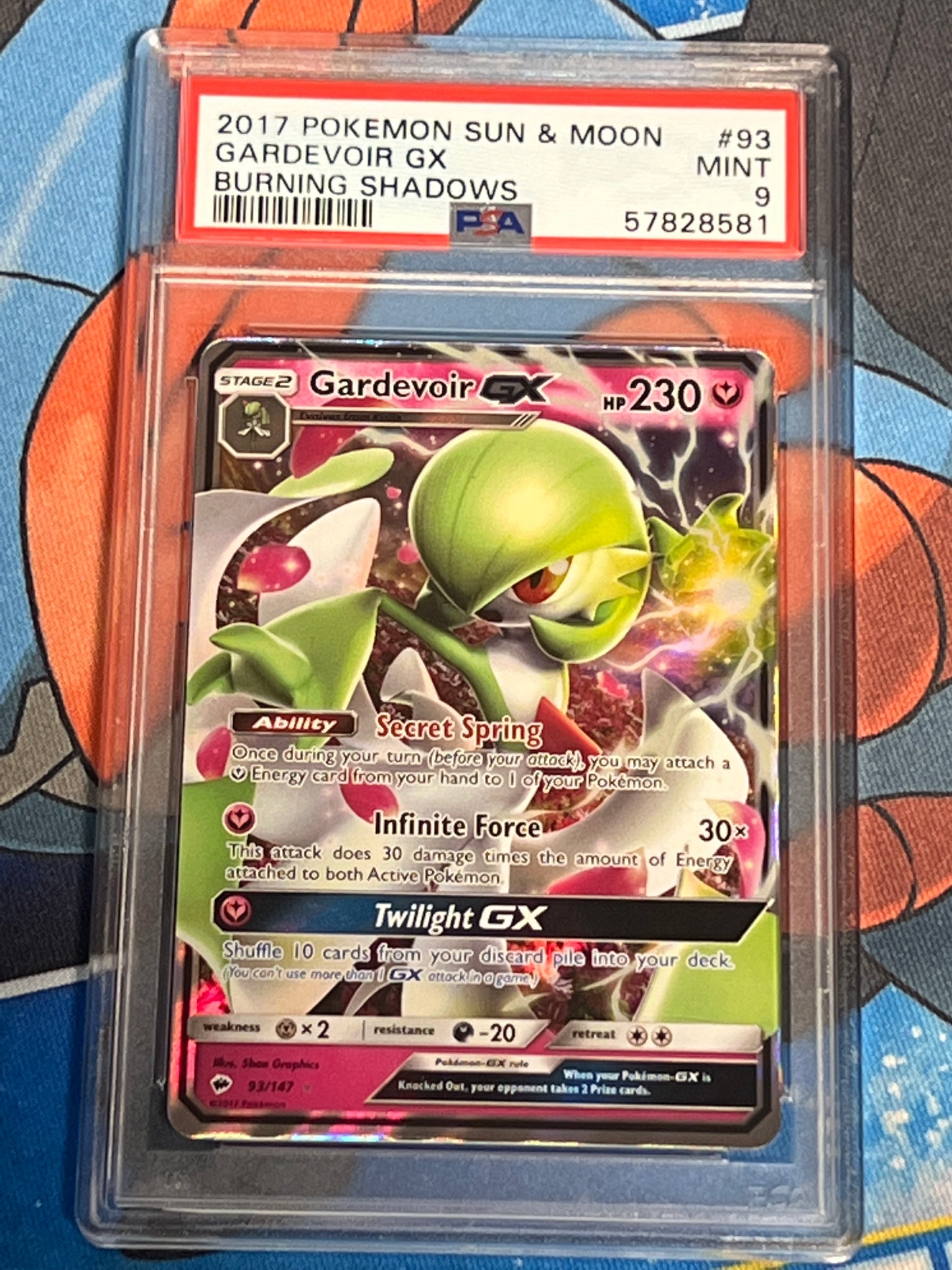 2017 Pokemon Gardevoir GX  - Ultra Rare - Graded PSA 9 - #93