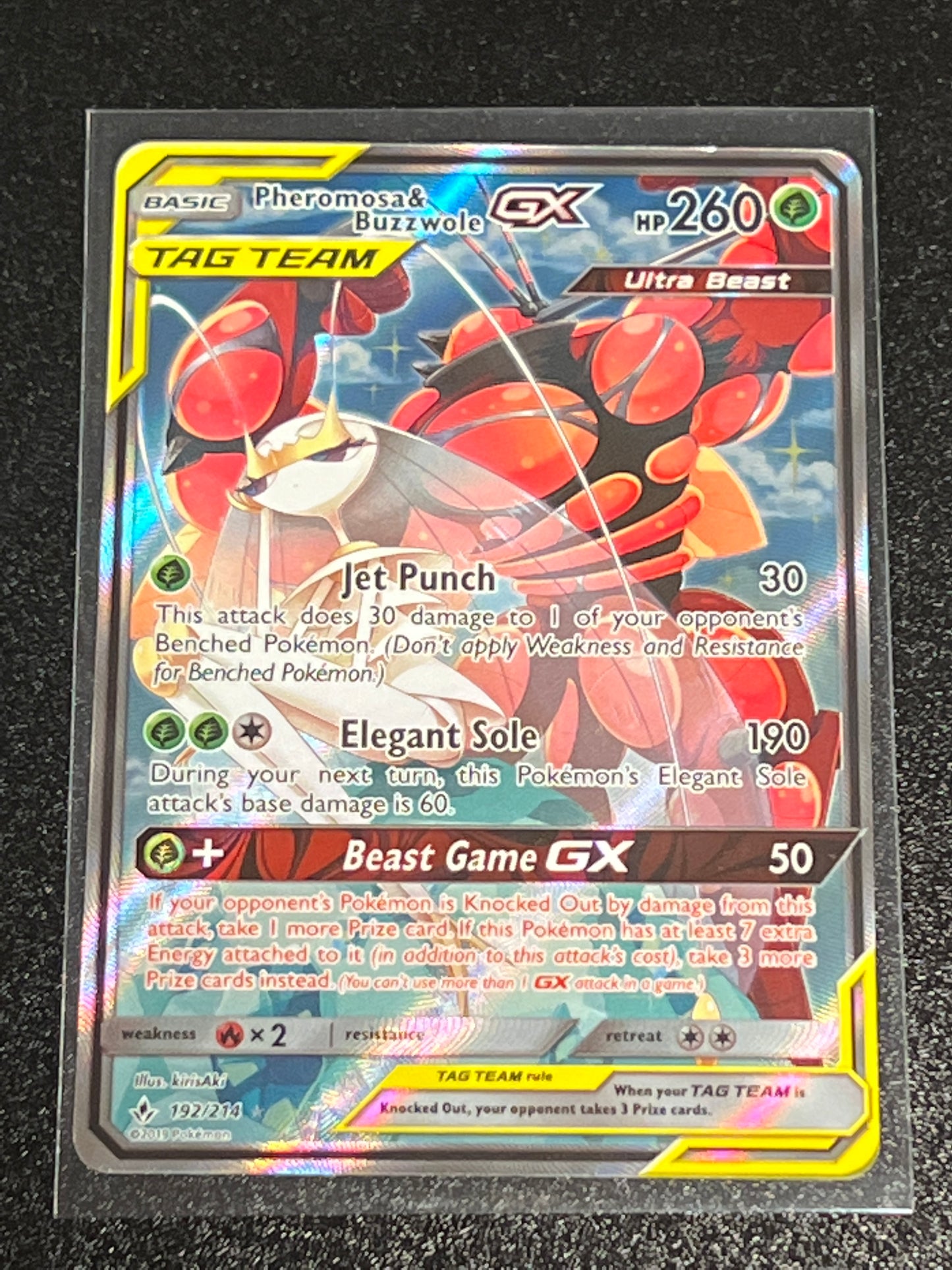 2019 Pokemon PHEROMOSA & BUZZWOLE GX - Holo - #192