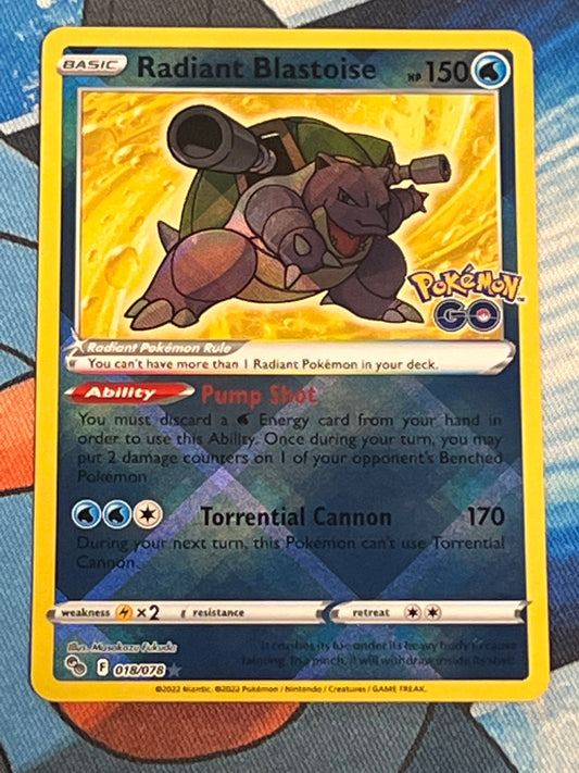 2022 Pokemon Radiant Blastoise - Radiant Rare - #18