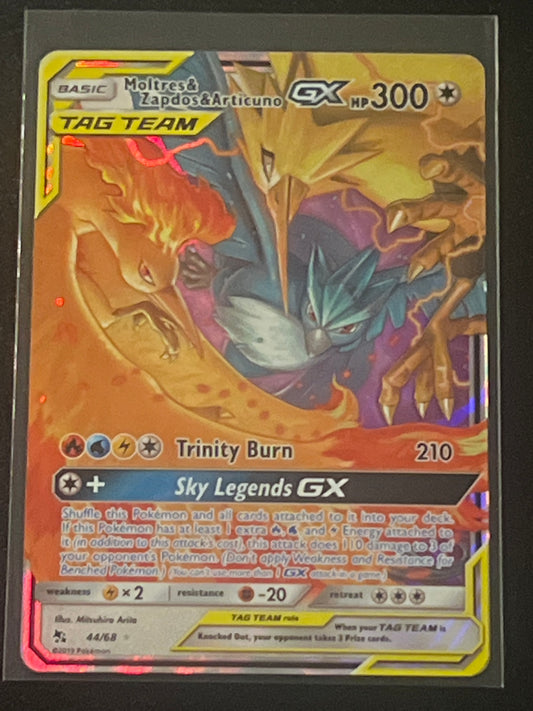 2019 Pokemon MOLTRES & ZAPDOS & ARTICUNO GX - Holo - #44