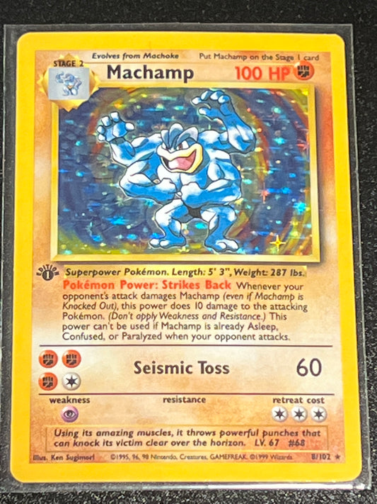 1999 Pokemon MACHAMP - First Edition- #8