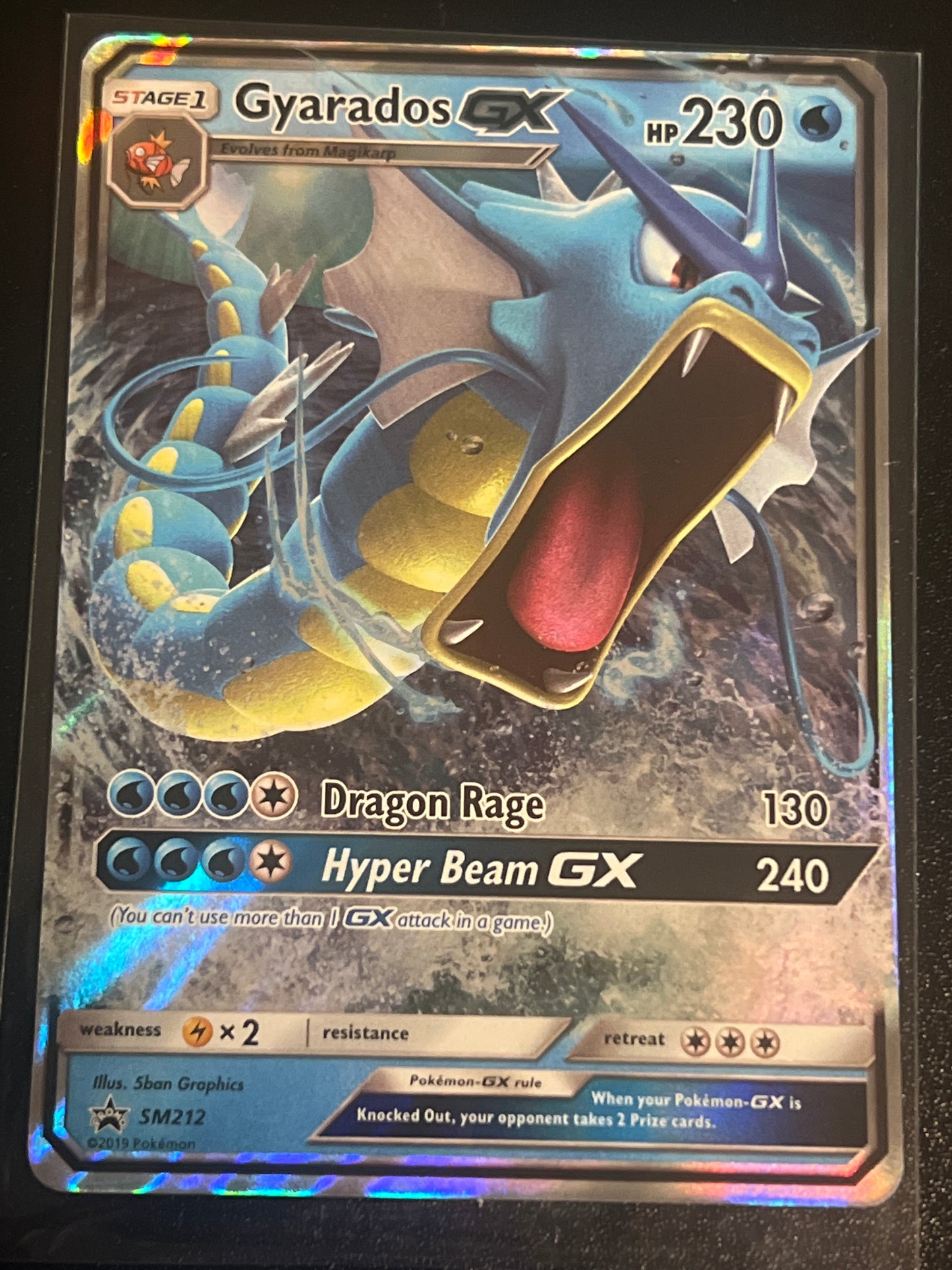 2019 Pokemon Dark Star GYARADOS GX - Holo - #SM212